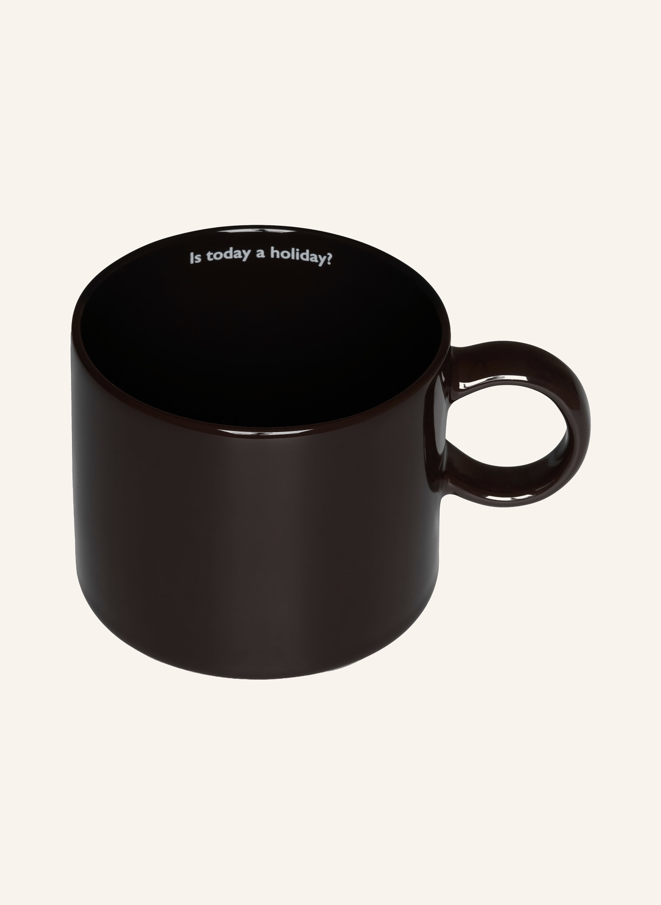 DESIGN LETTERS Beker met oor NORDIC JUMBO: MARRON FONCÉ