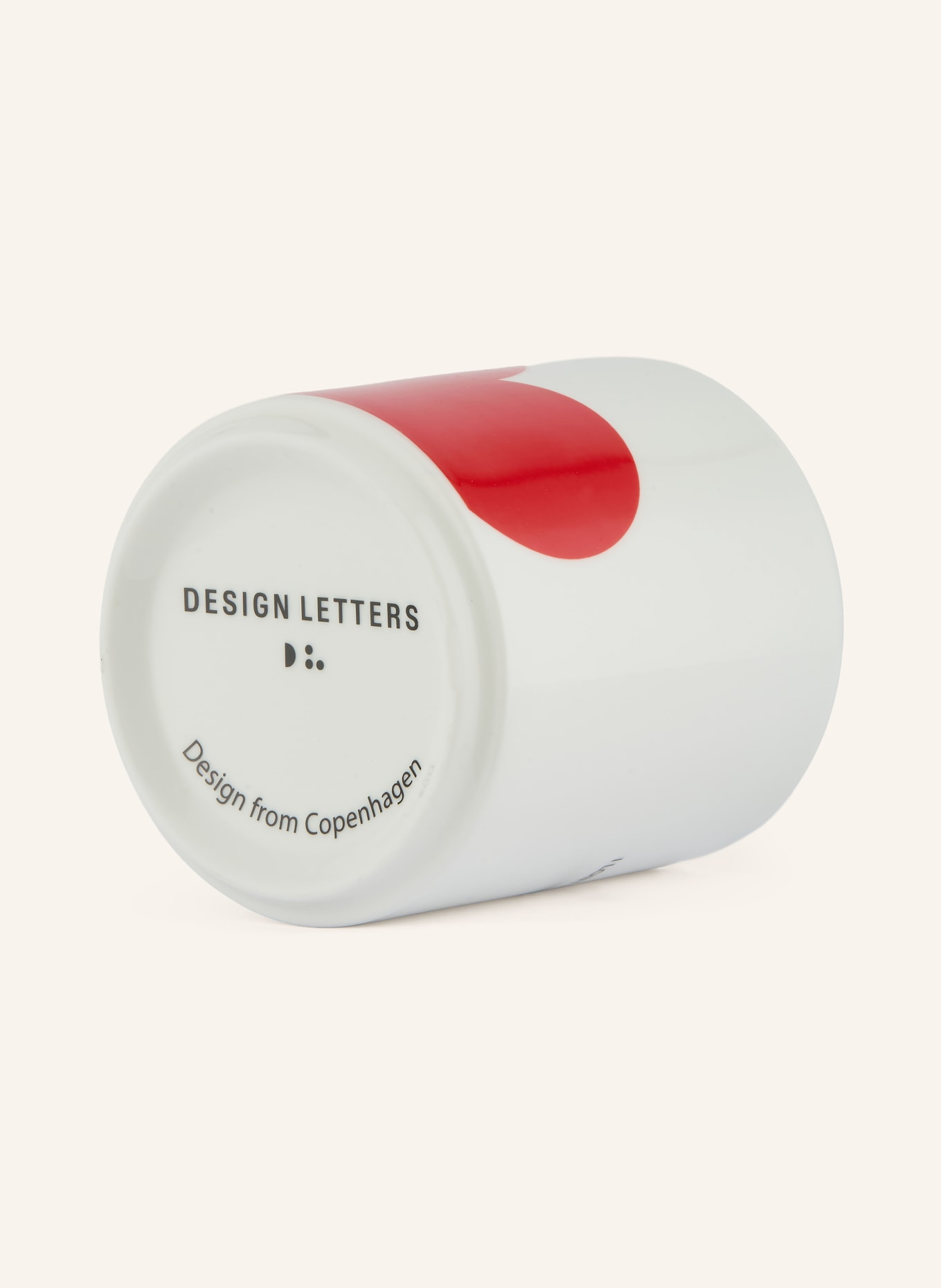 DESIGN LETTERS LOVE COPENHAGEN Mug: WHITE / RED