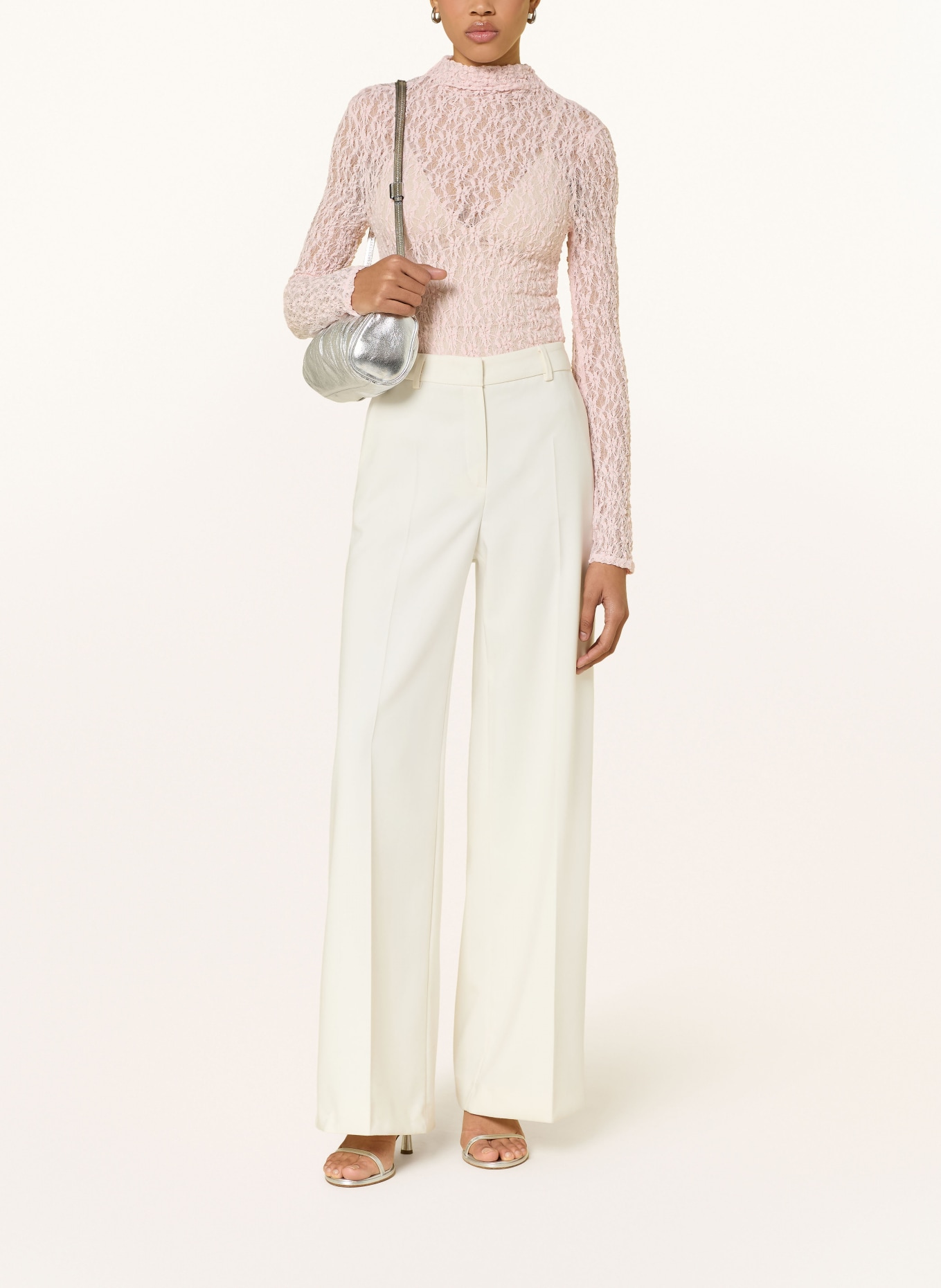 Rich & Royal T-shirt met lange mouwen van kant: ROSE CLAIR