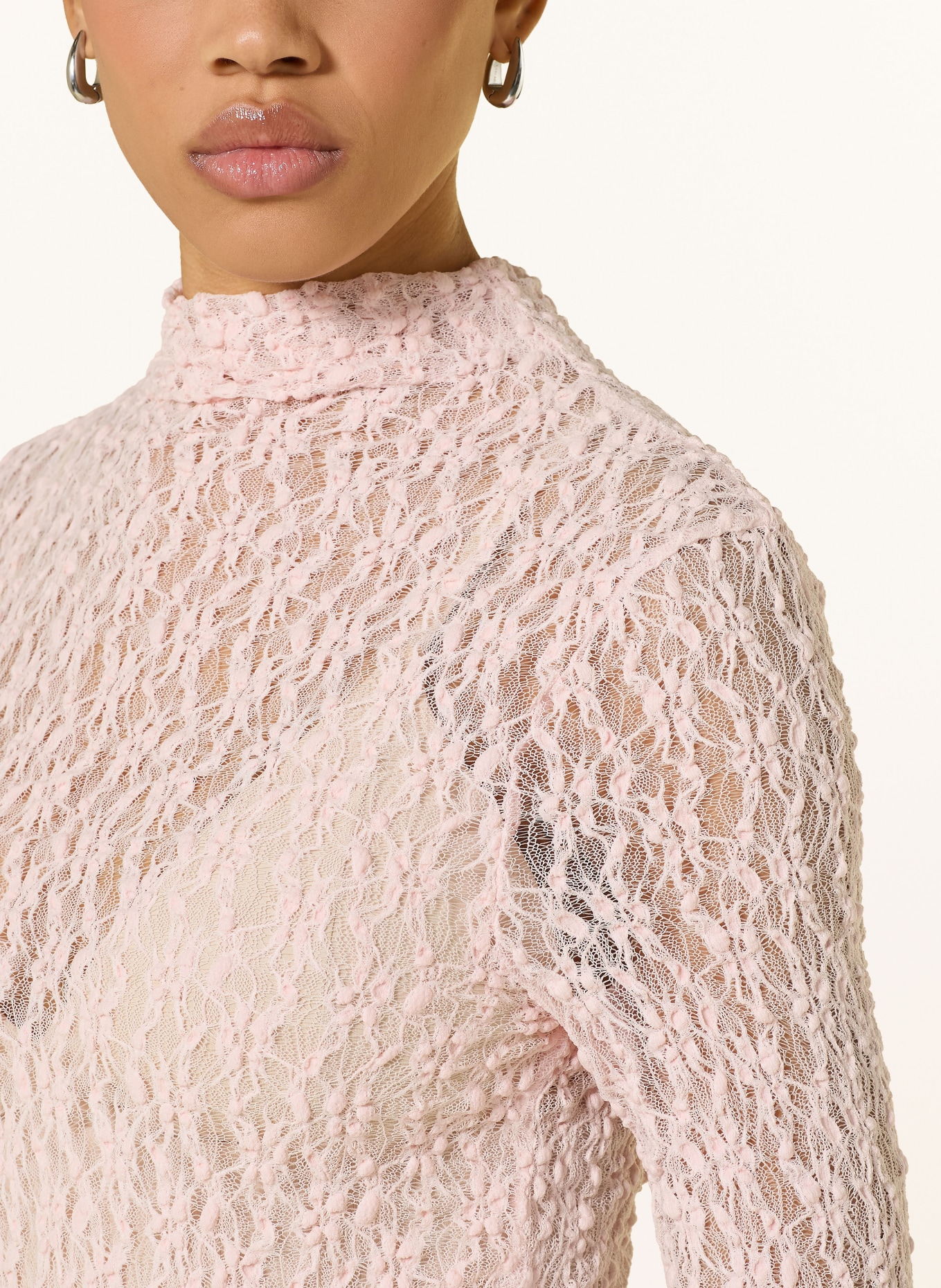 Rich & Royal T-shirt met lange mouwen van kant: ROSE CLAIR