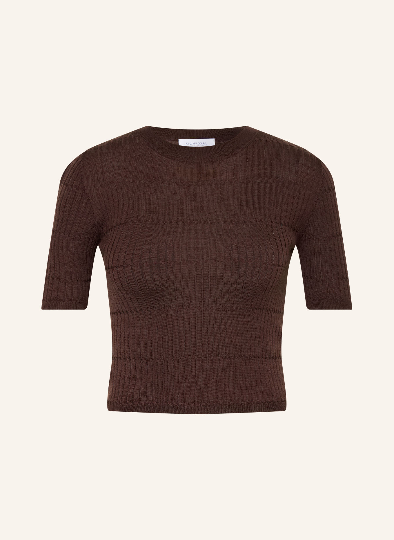 Rich & Royal Strickshirt: DUNKELBRAUN