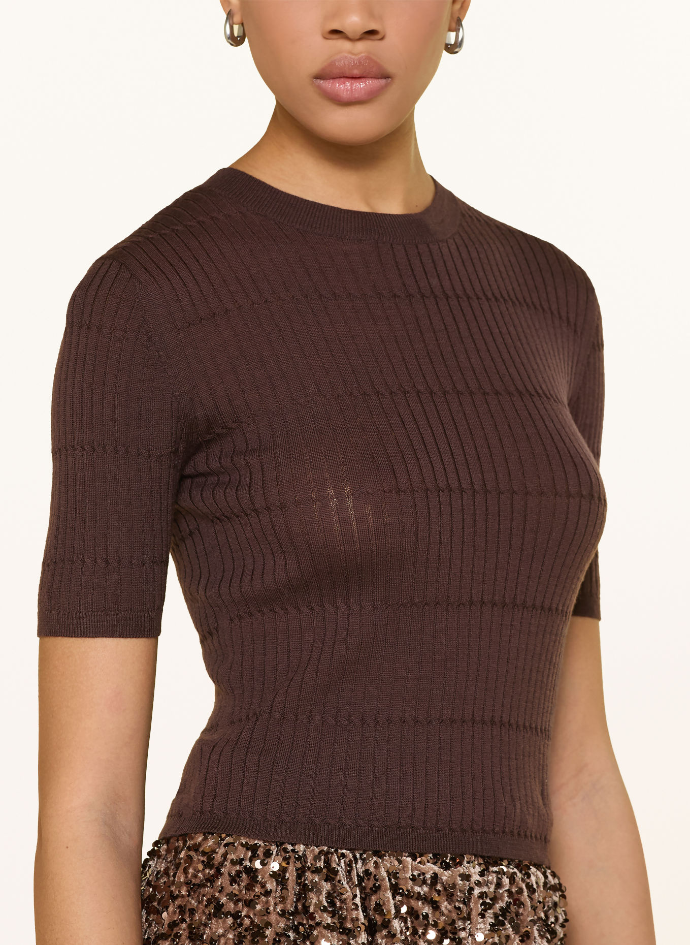 Rich & Royal Strickshirt: DUNKELBRAUN
