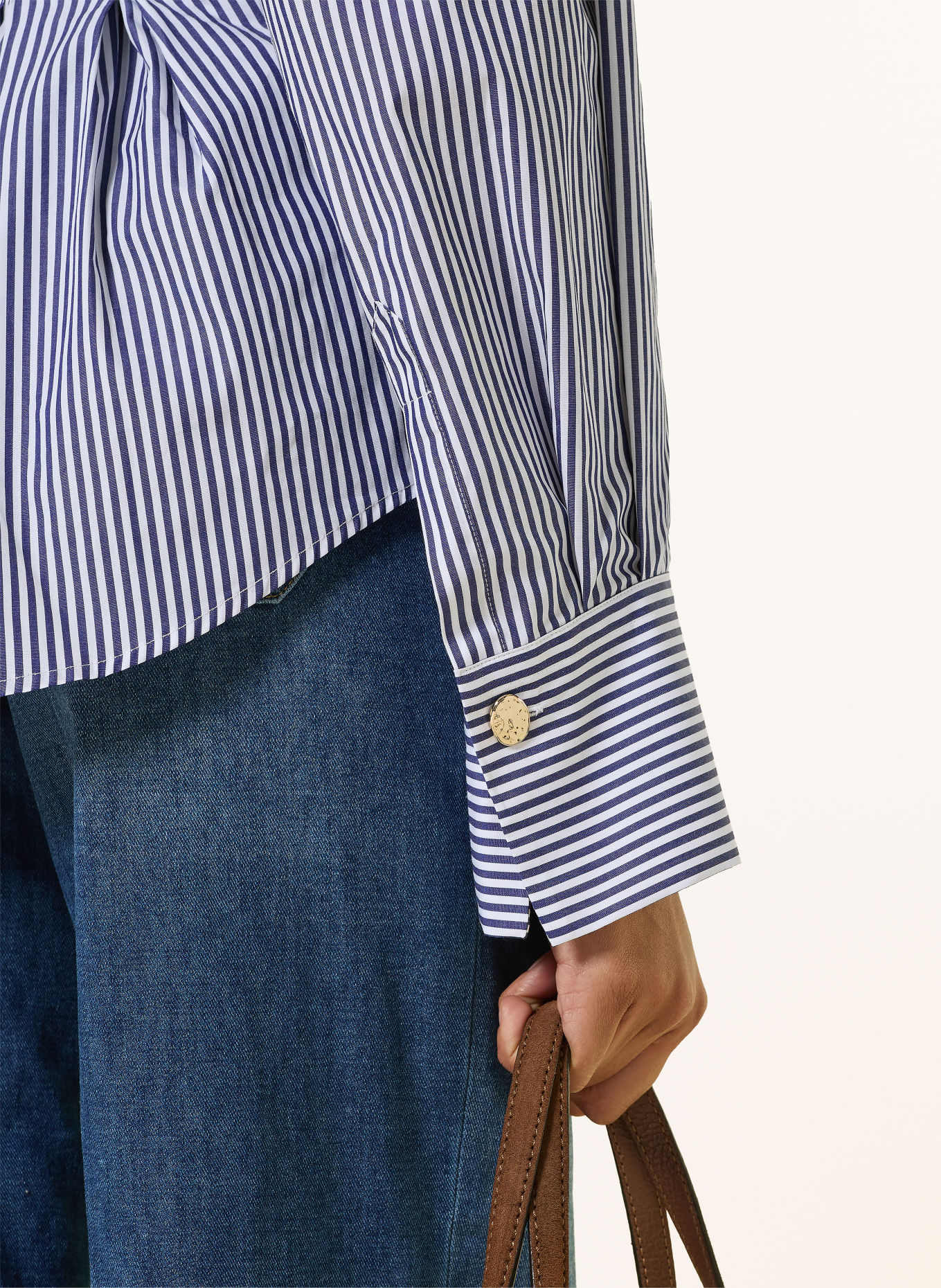Rich & Royal Blouse: DARK BLUE / WHITE