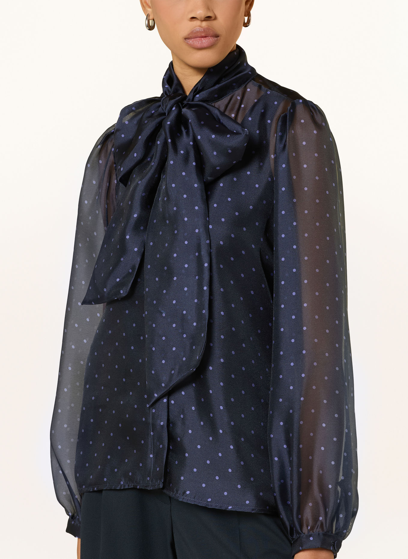 Rich & Royal Schluppenbluse: DUNKELBLAU / BLAU