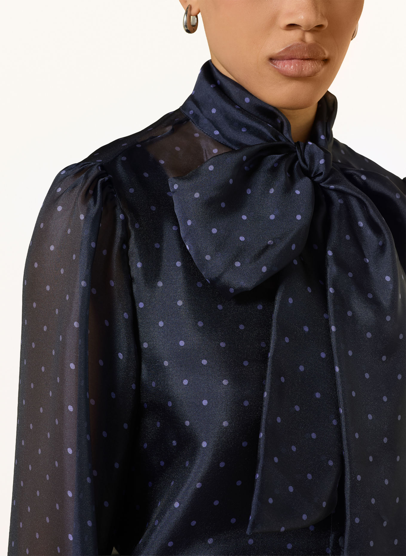Rich & Royal Schluppenbluse: DUNKELBLAU / BLAU
