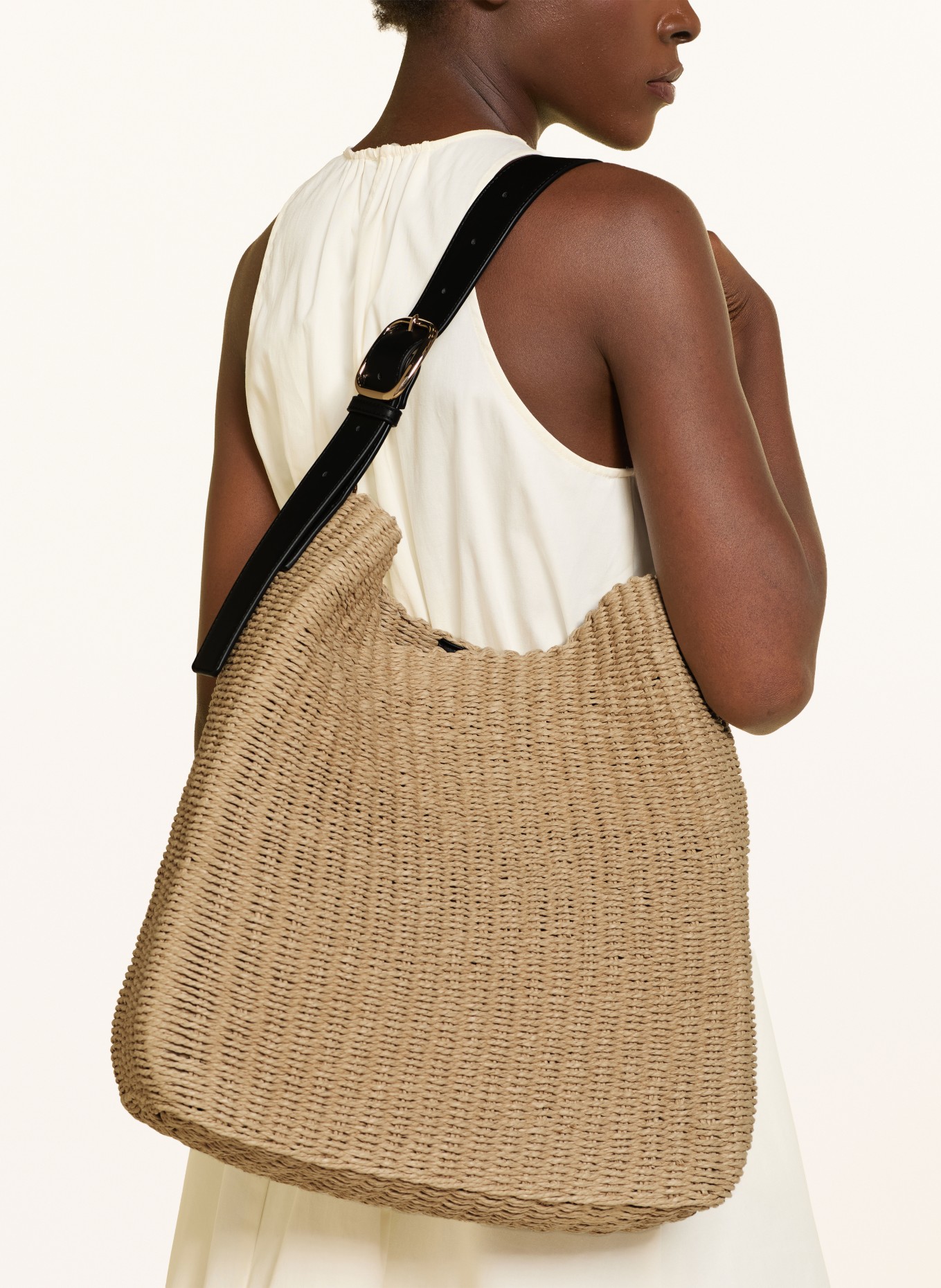 REISS Schoudertas MARGOT met etui: LICHTBRUIN / GOUD / MARRON FONCÉ