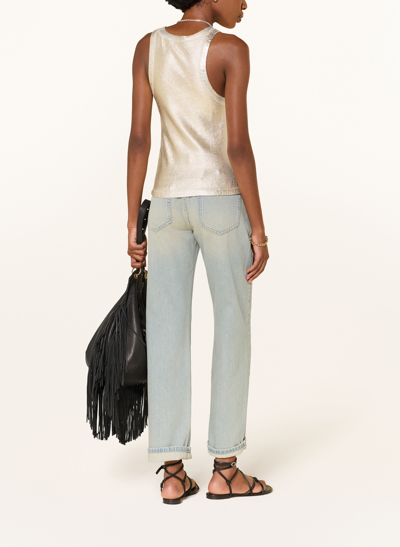 ba&sh Top SHADEY: GOLD