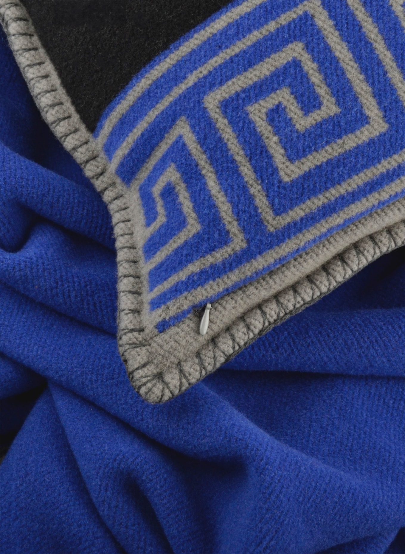 zoeppritz Sierkussenhoes HERITAGE: ZWART / GRIJS / BLAUW