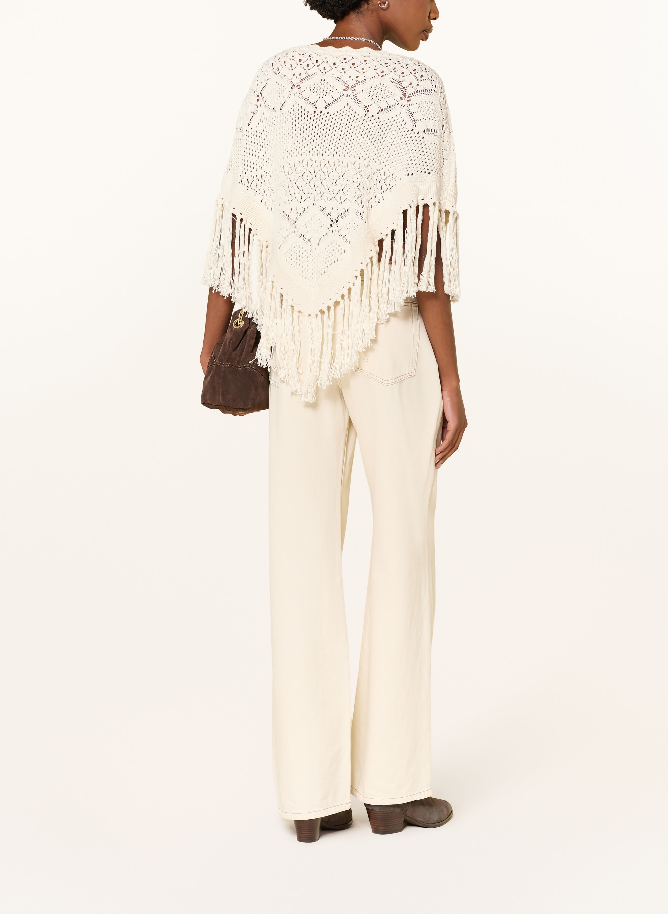 ba&sh Poncho SANDY: ECRU