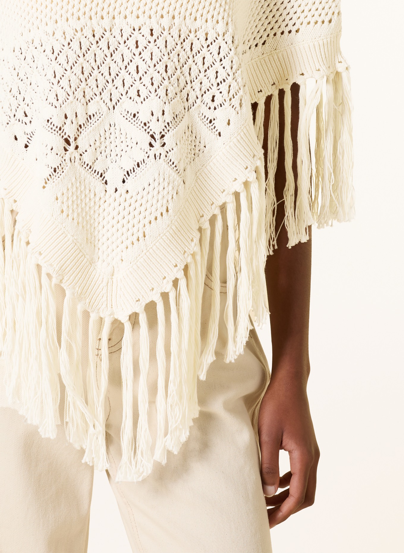 ba&sh Poncho SANDY: ECRU