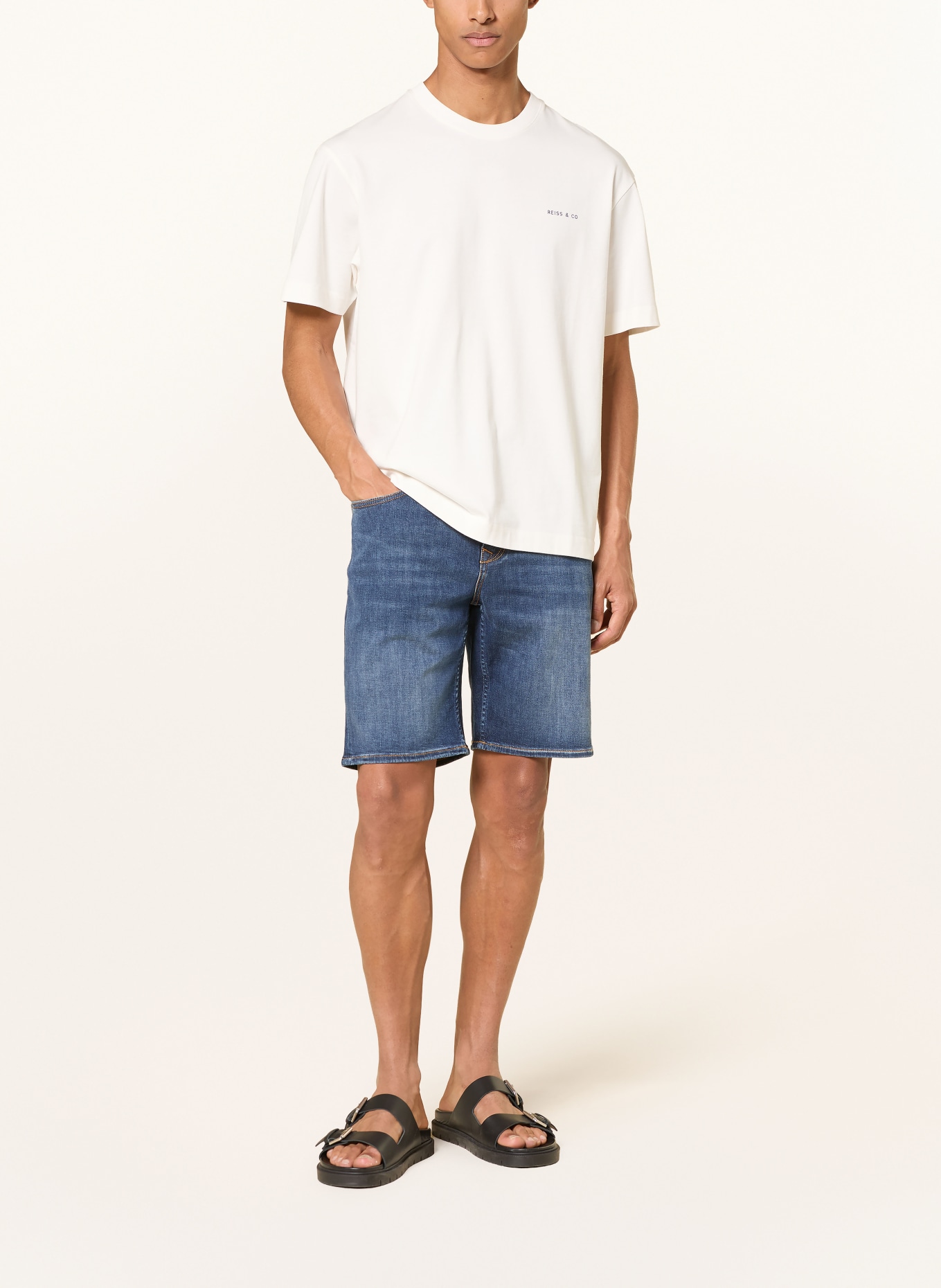 REISS SPLASH T-shirt: WHITE