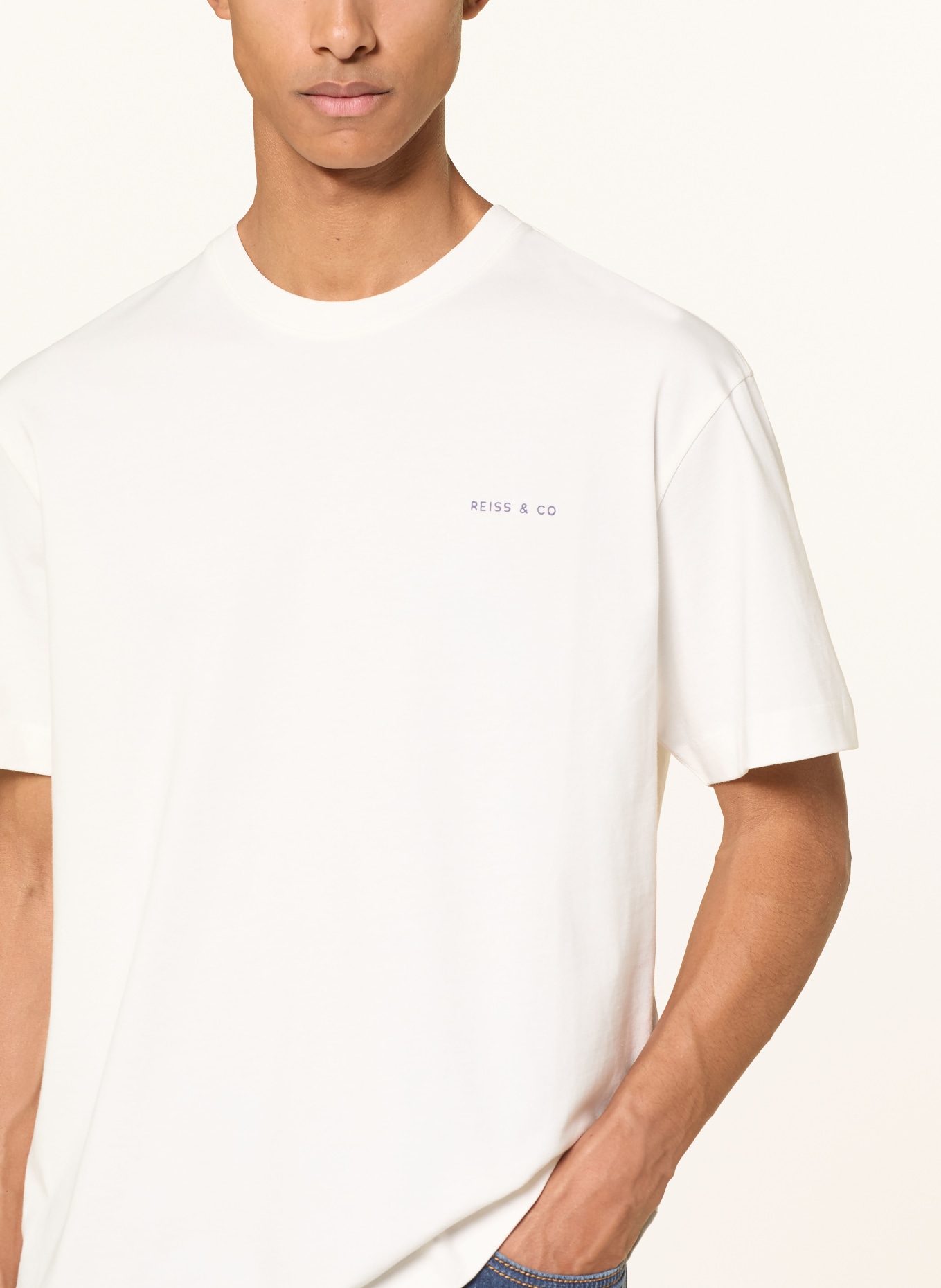 REISS SPLASH T-shirt: WHITE