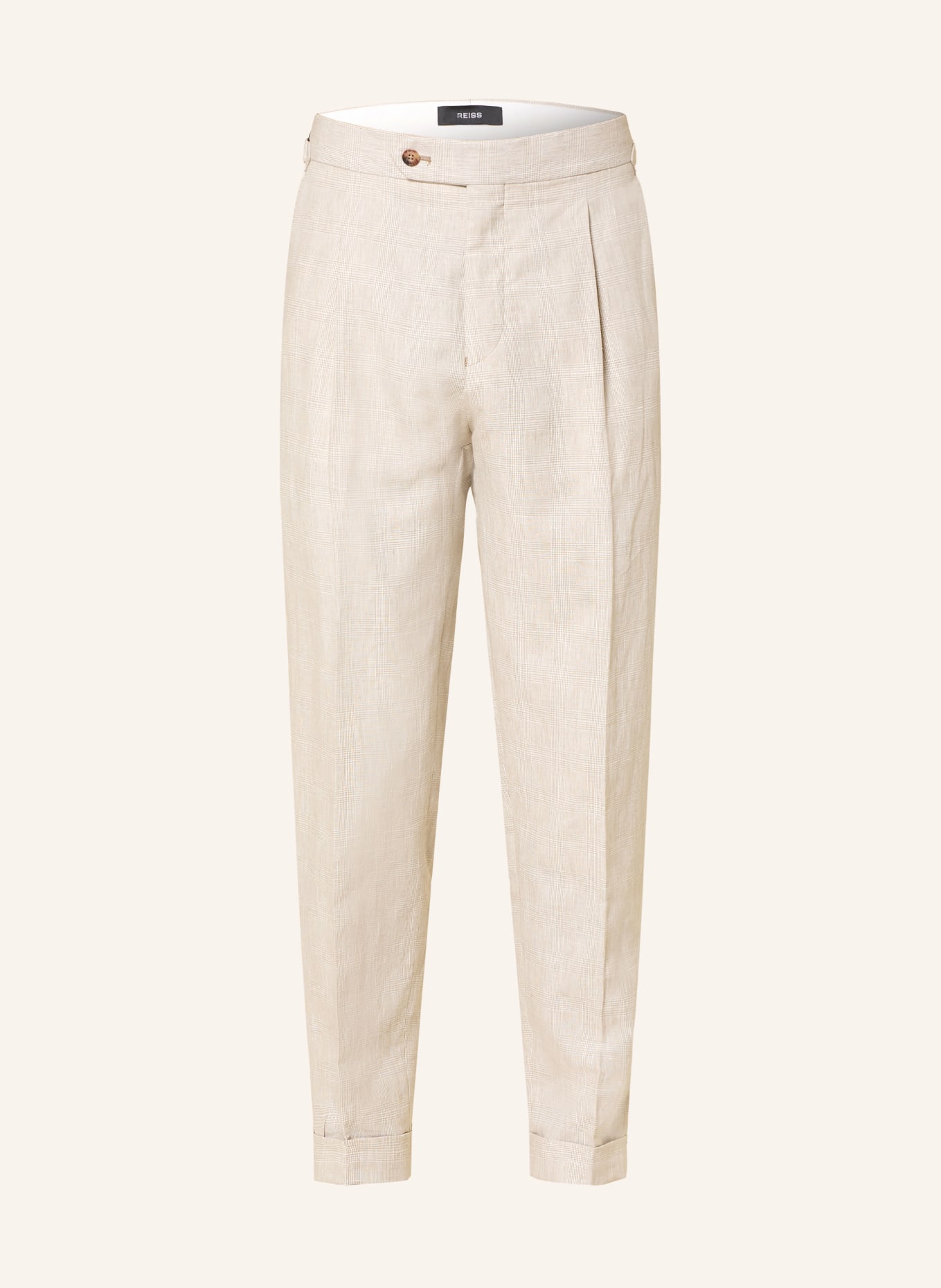REISS FINCH Extra Slim Fit Chino Pants with Linen: BEIGE