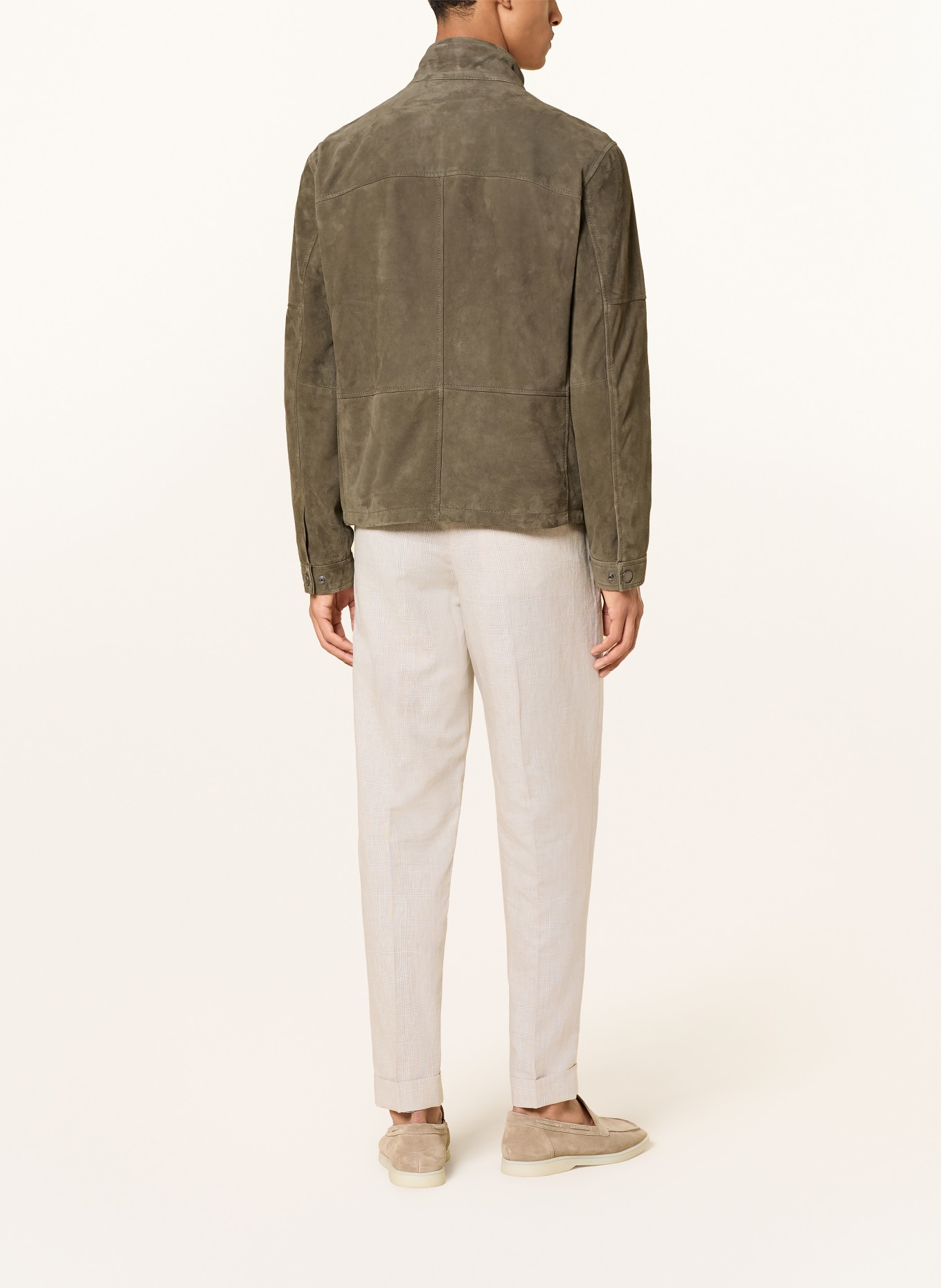 REISS FINCH Extra Slim Fit Chino Pants with Linen: BEIGE