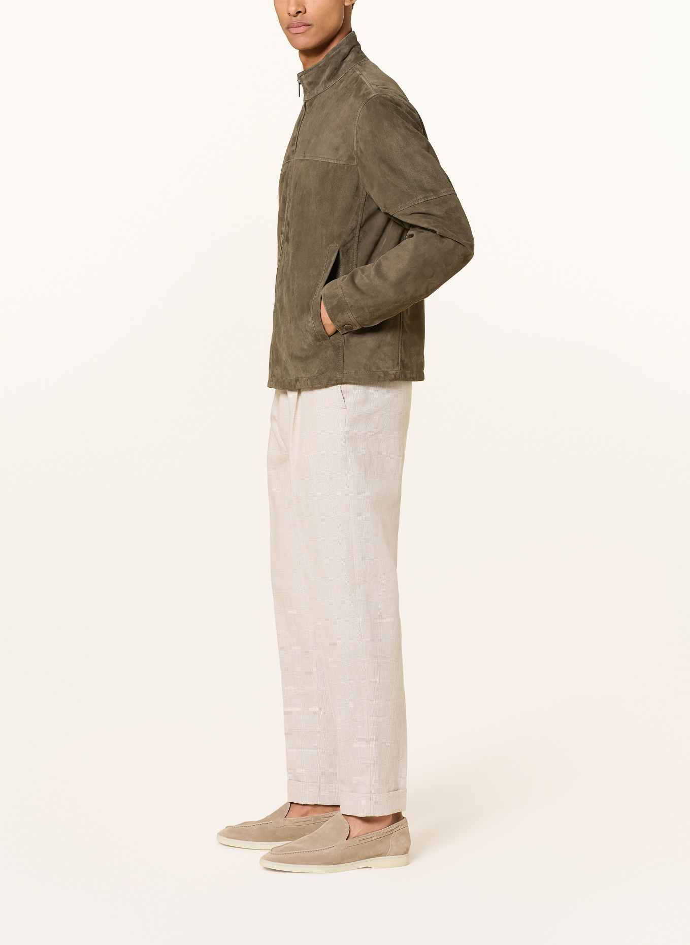 REISS FINCH Extra Slim Fit Chino Pants with Linen: BEIGE