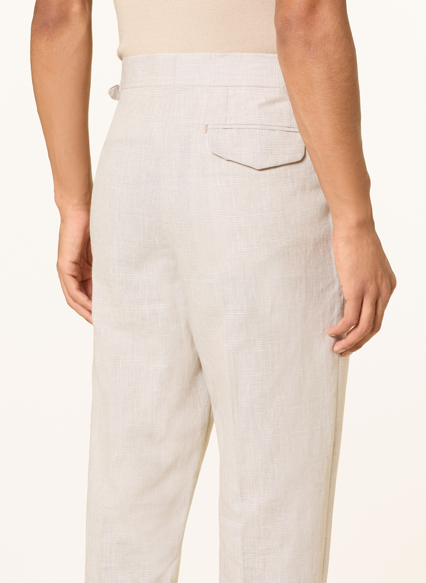 REISS FINCH Extra Slim Fit Chino Pants with Linen: BEIGE
