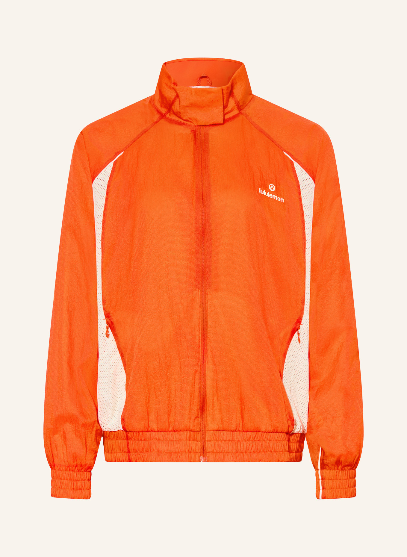 lululemon Jachetă de trening oversized LICENSE TO TRAIN TEXTURED: PORTOCALIU / ALB