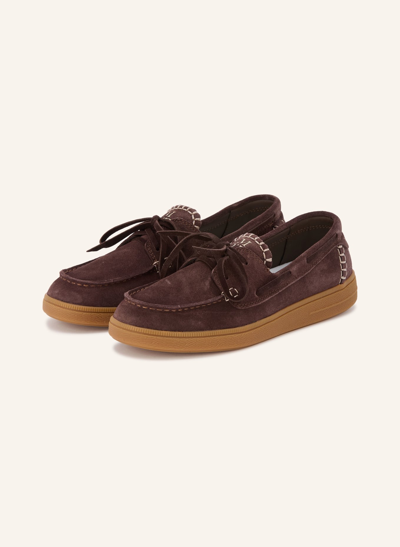 Marc O'Polo Bootsschuhe CHARLIE: DUNKELBRAUN / BEIGE