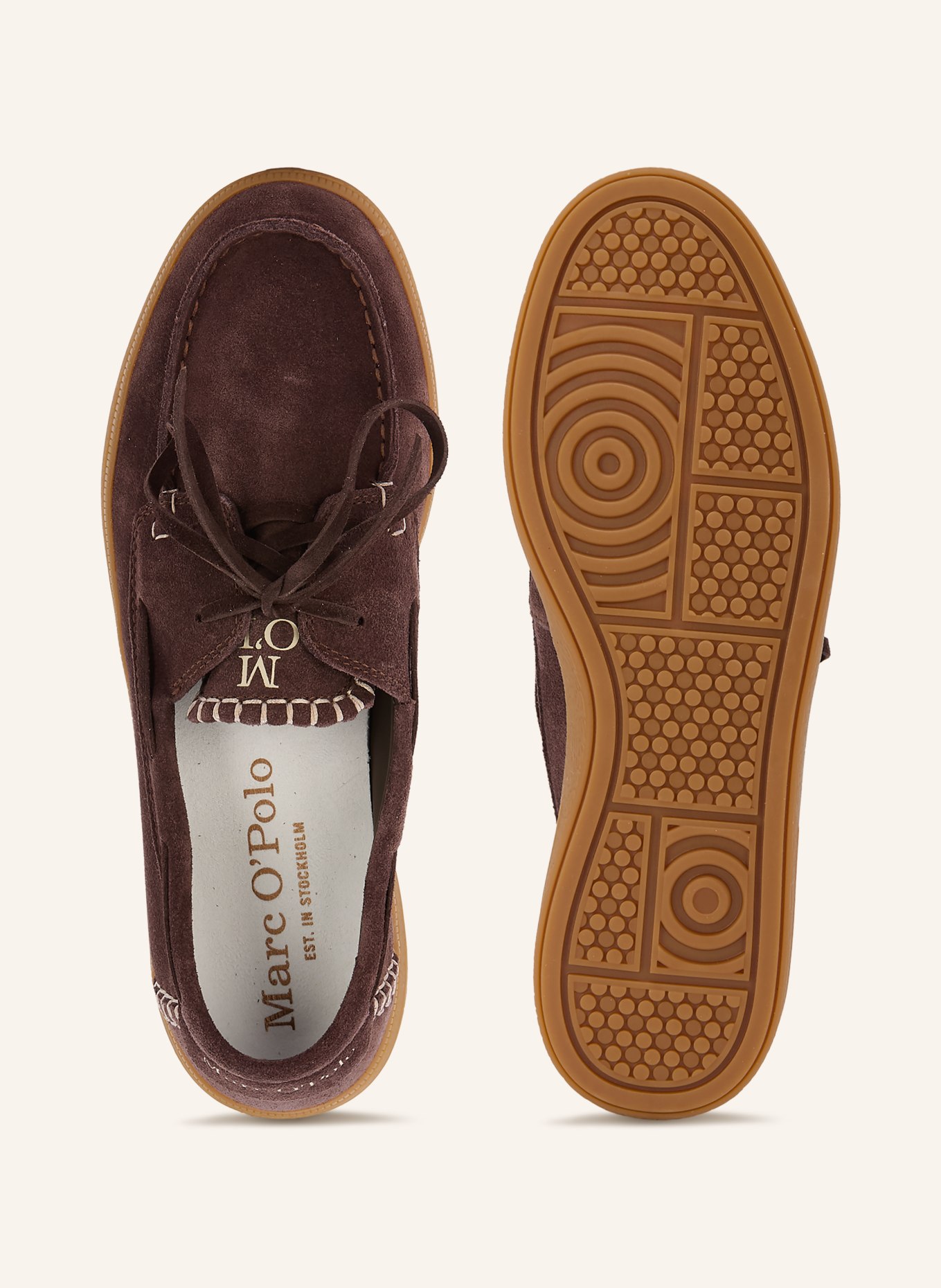Marc O'Polo Bootsschuhe CHARLIE: DUNKELBRAUN / BEIGE