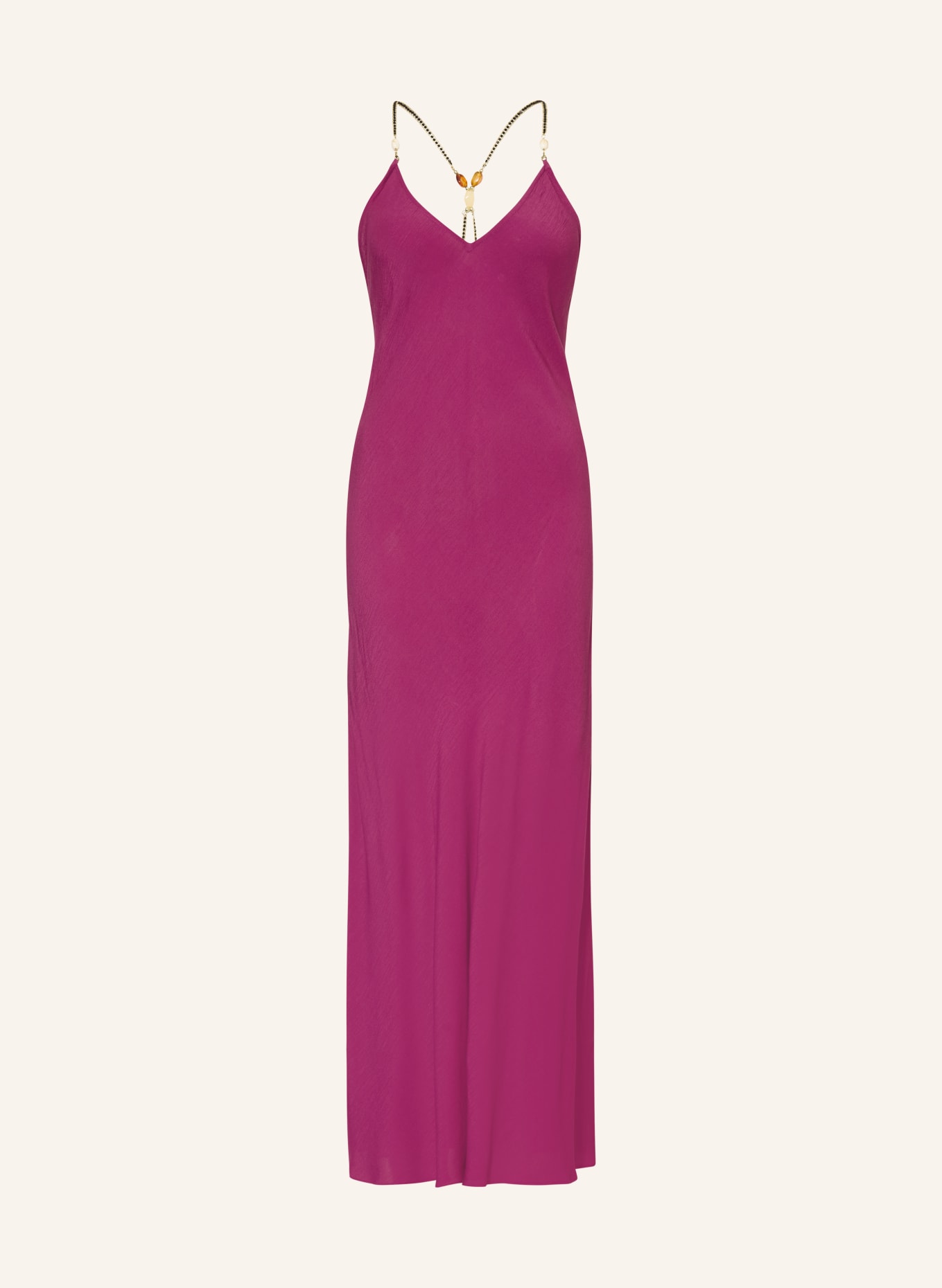 ba&sh Kleid HANY mit Schmucksteinen: DUNKELLILA