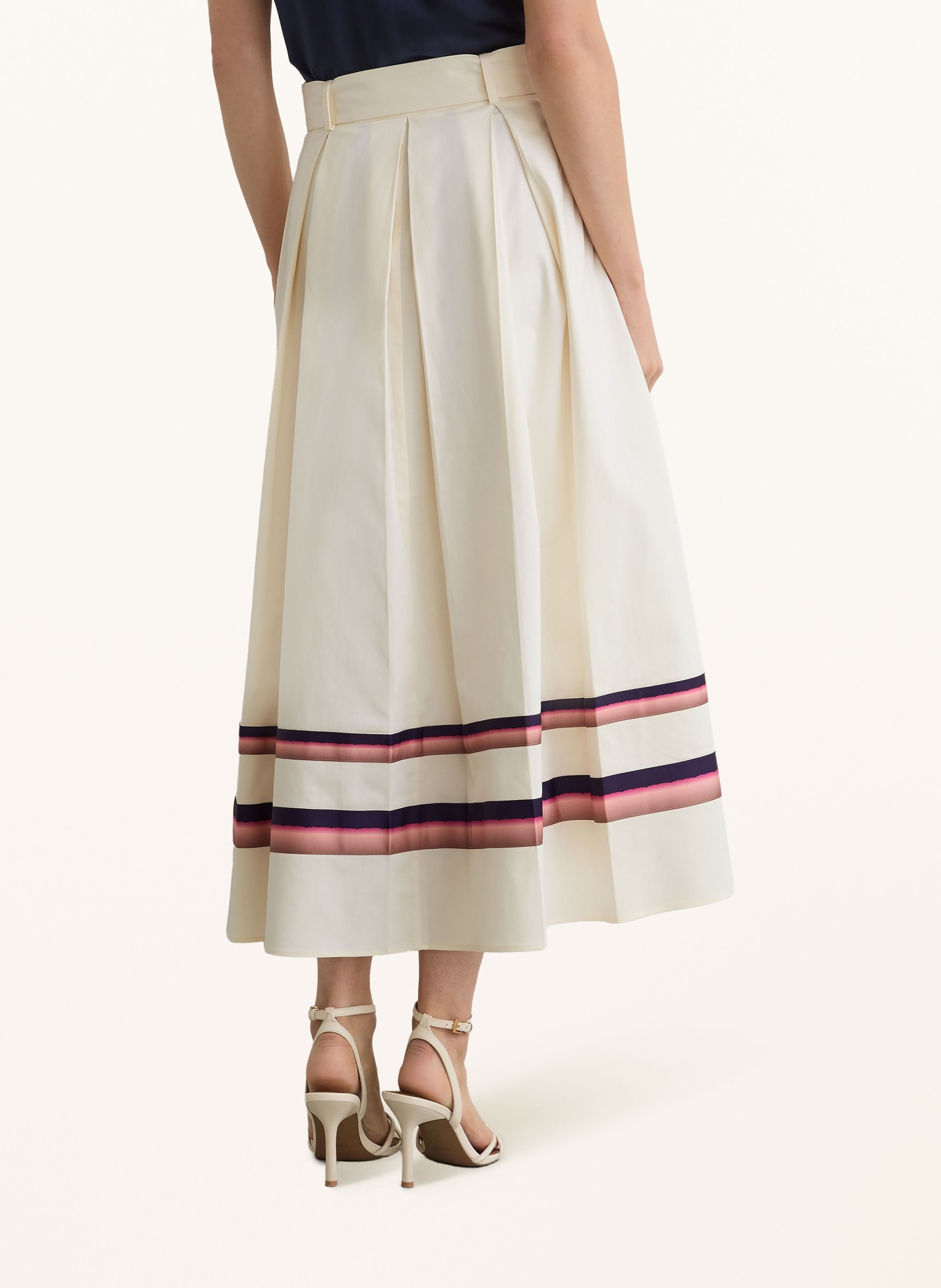 REISS Faltenrock RIAN: CREME / ROSA / LILA