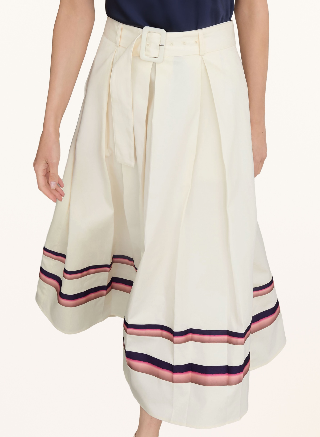REISS Faltenrock RIAN: CREME / ROSA / LILA