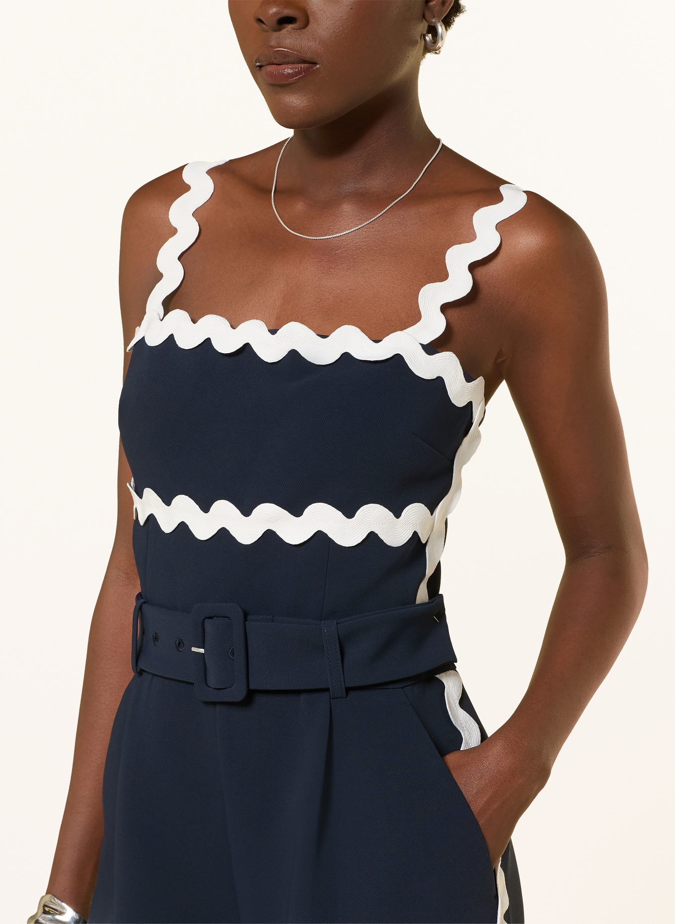 REISS Combinaison DASH: BLEU FONCÉ / BLANC