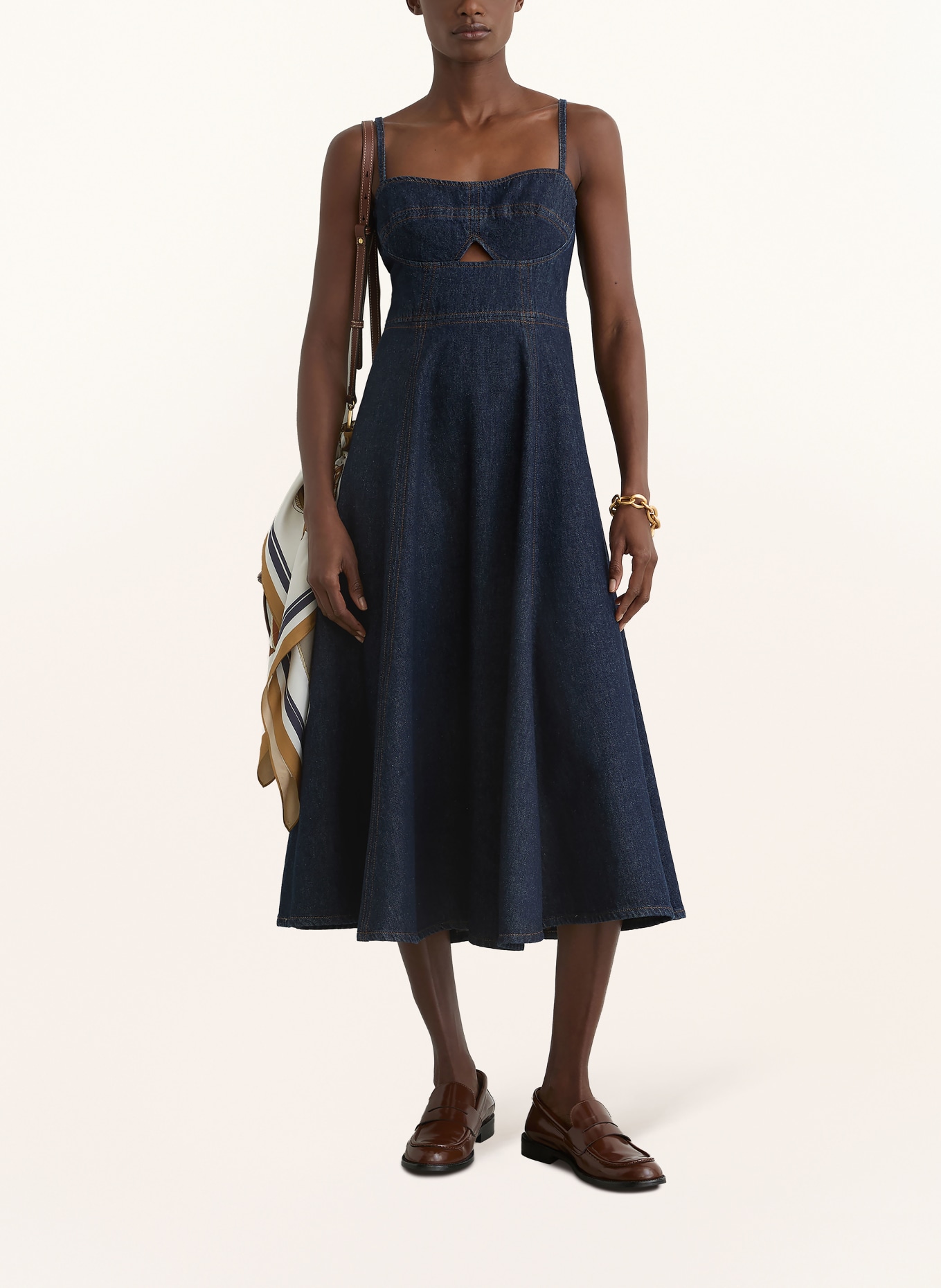 REISS EMMA denim dress: DARK BLUE