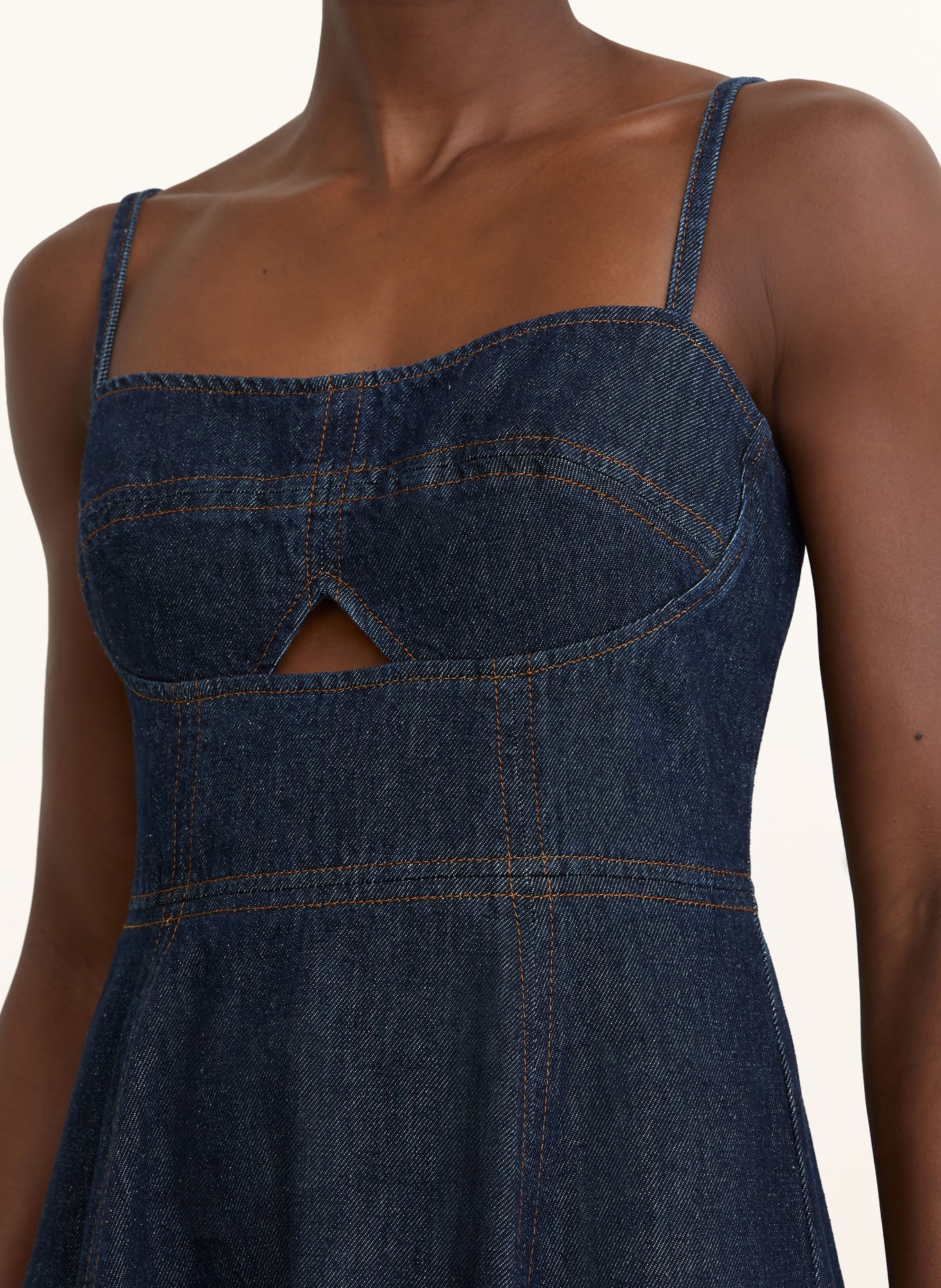 REISS EMMA denim dress: DARK BLUE