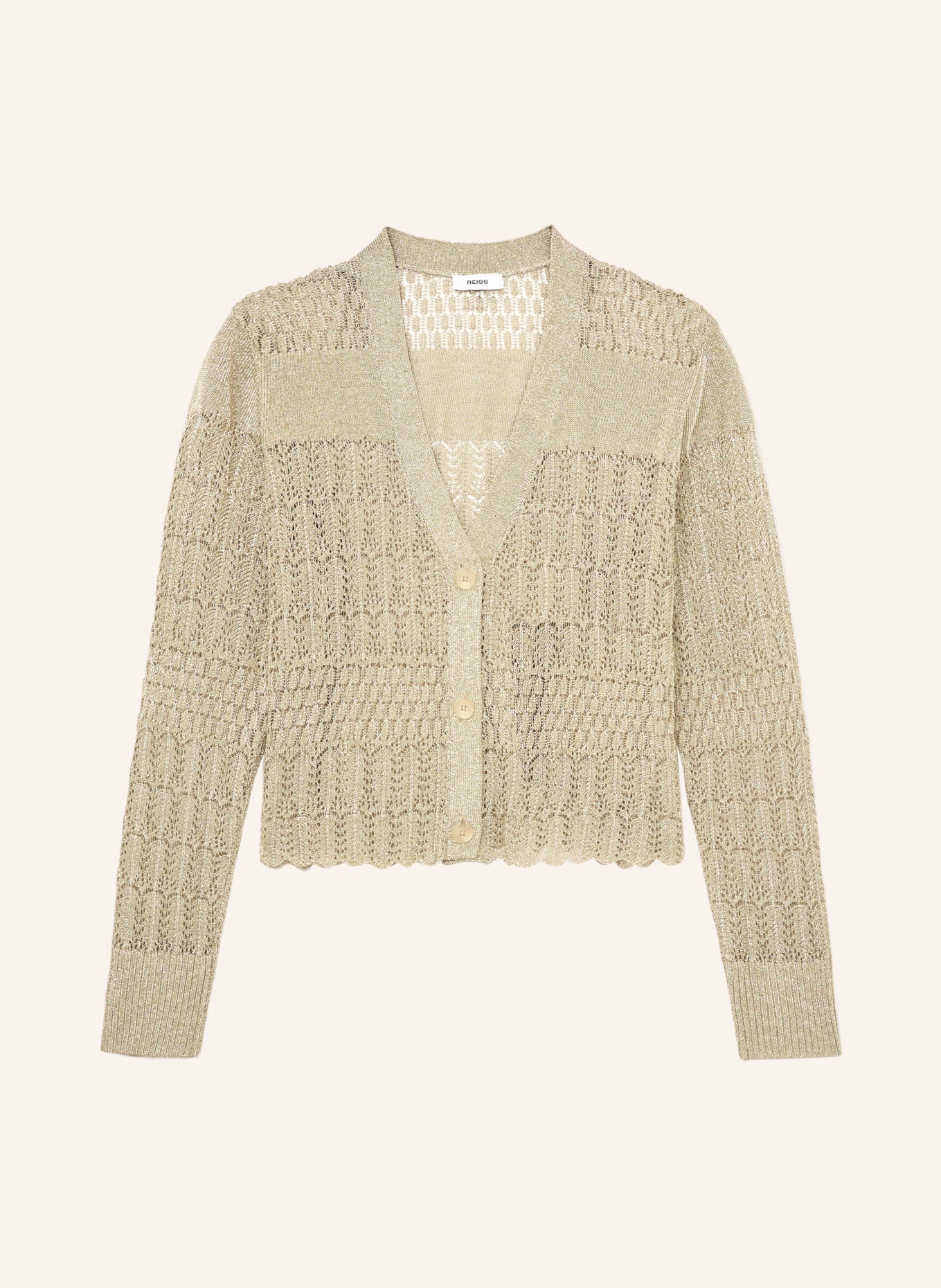 REISS Cardigan SUZANNE avec fil pailleté: OR