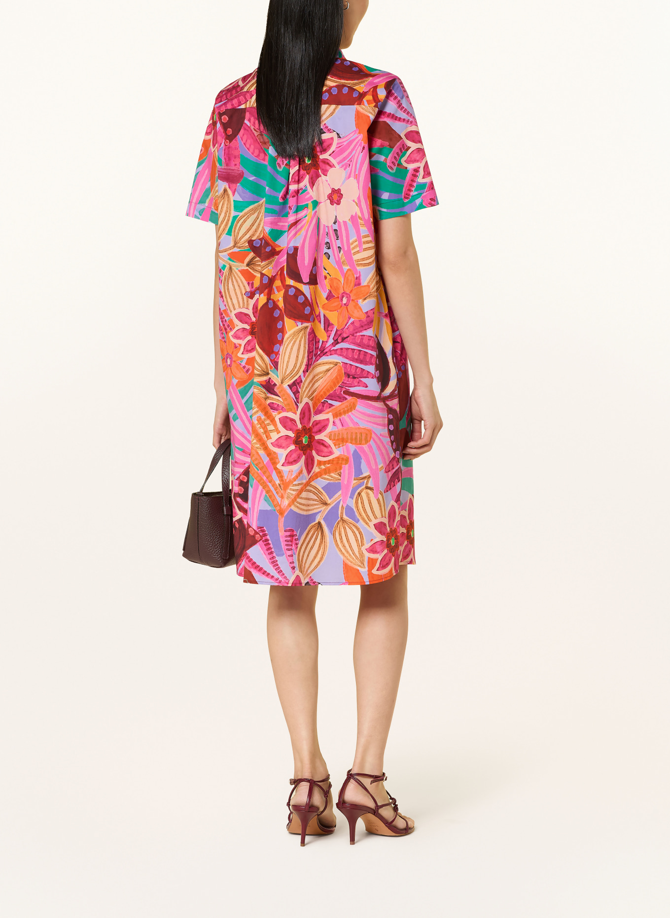MILANO ITALY Shirt dress: ORANGE / PINK / GREEN
