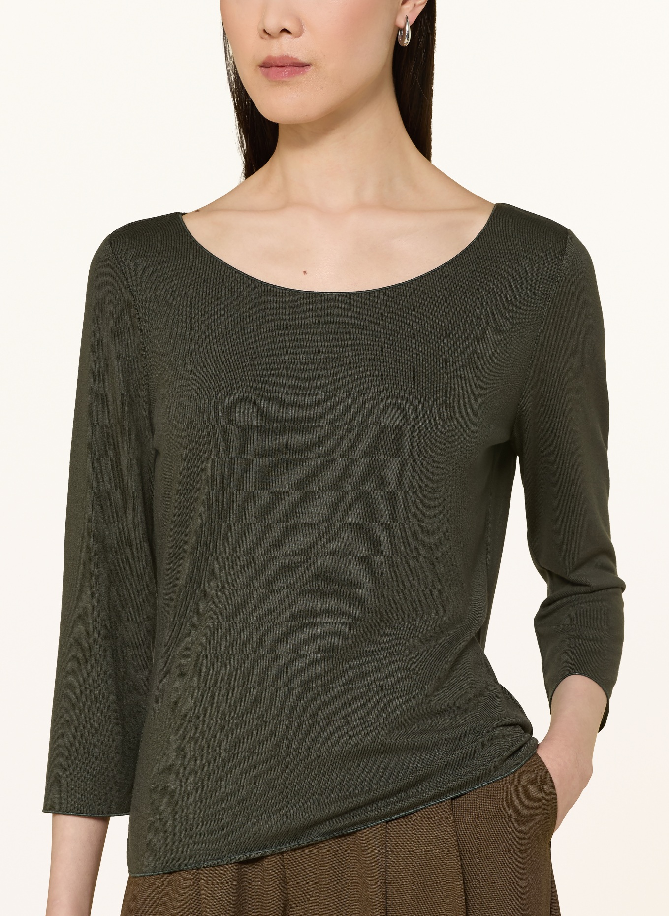 someday Shirt KIROSA mit 3/4-Arm: DUNKELGRÜN