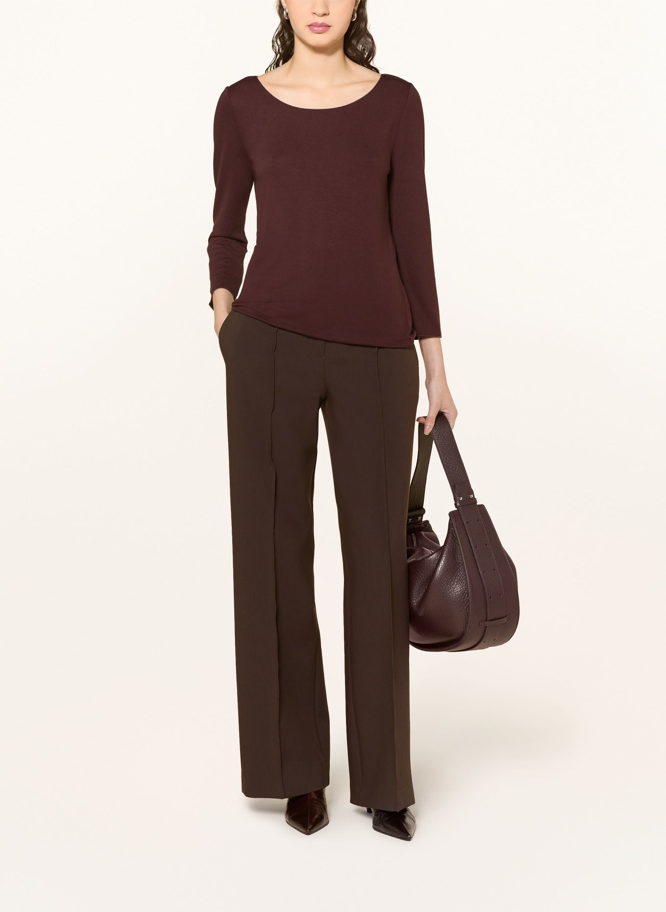 someday Shirt KIROSA mit 3/4-Arm: DUNKELROT