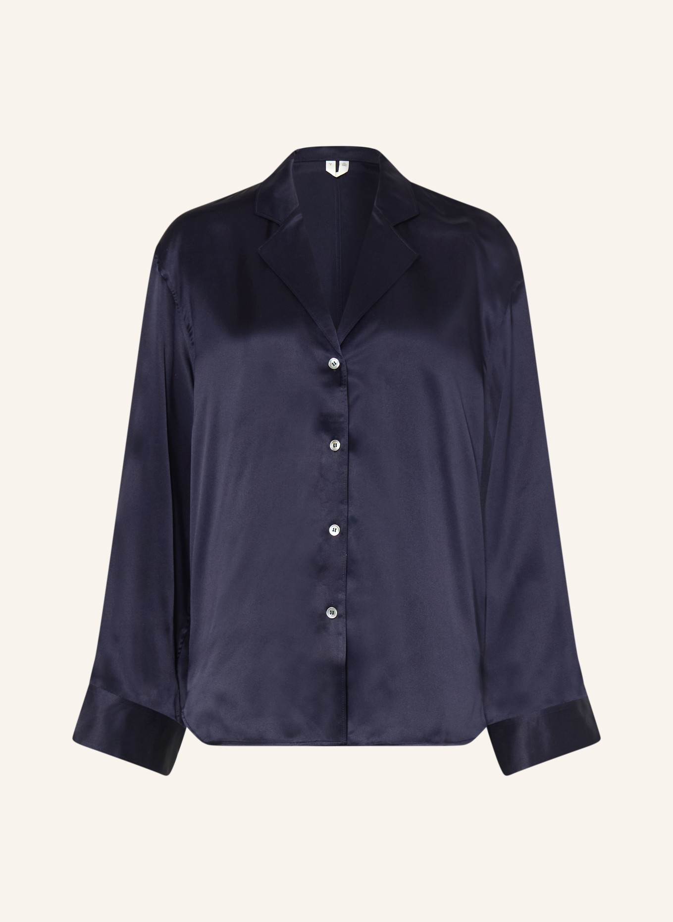 ARKET Silk blouse: DARK BLUE
