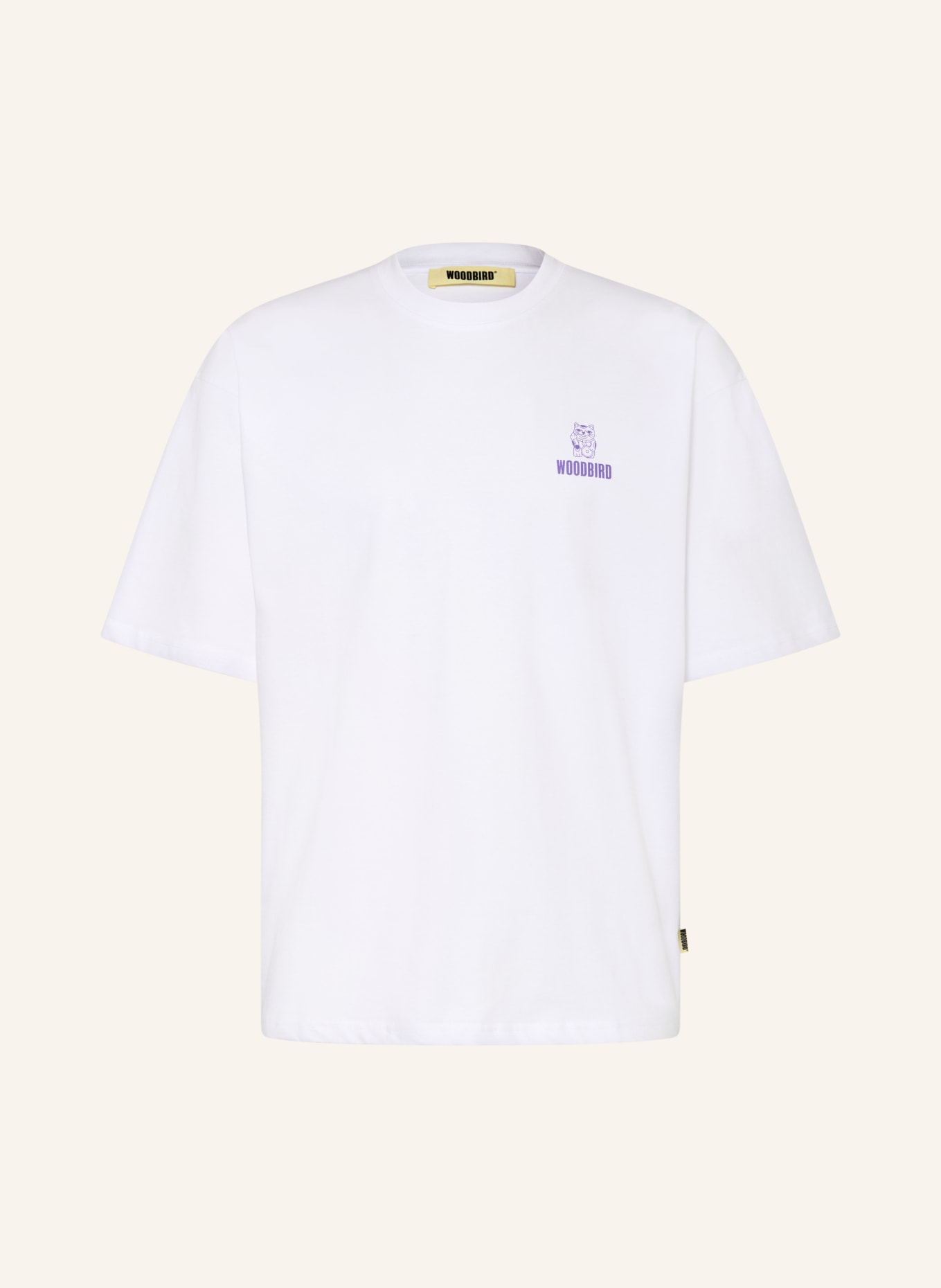 WOODBIRD T-shirt WBBEAM: WHITE / PURPLE