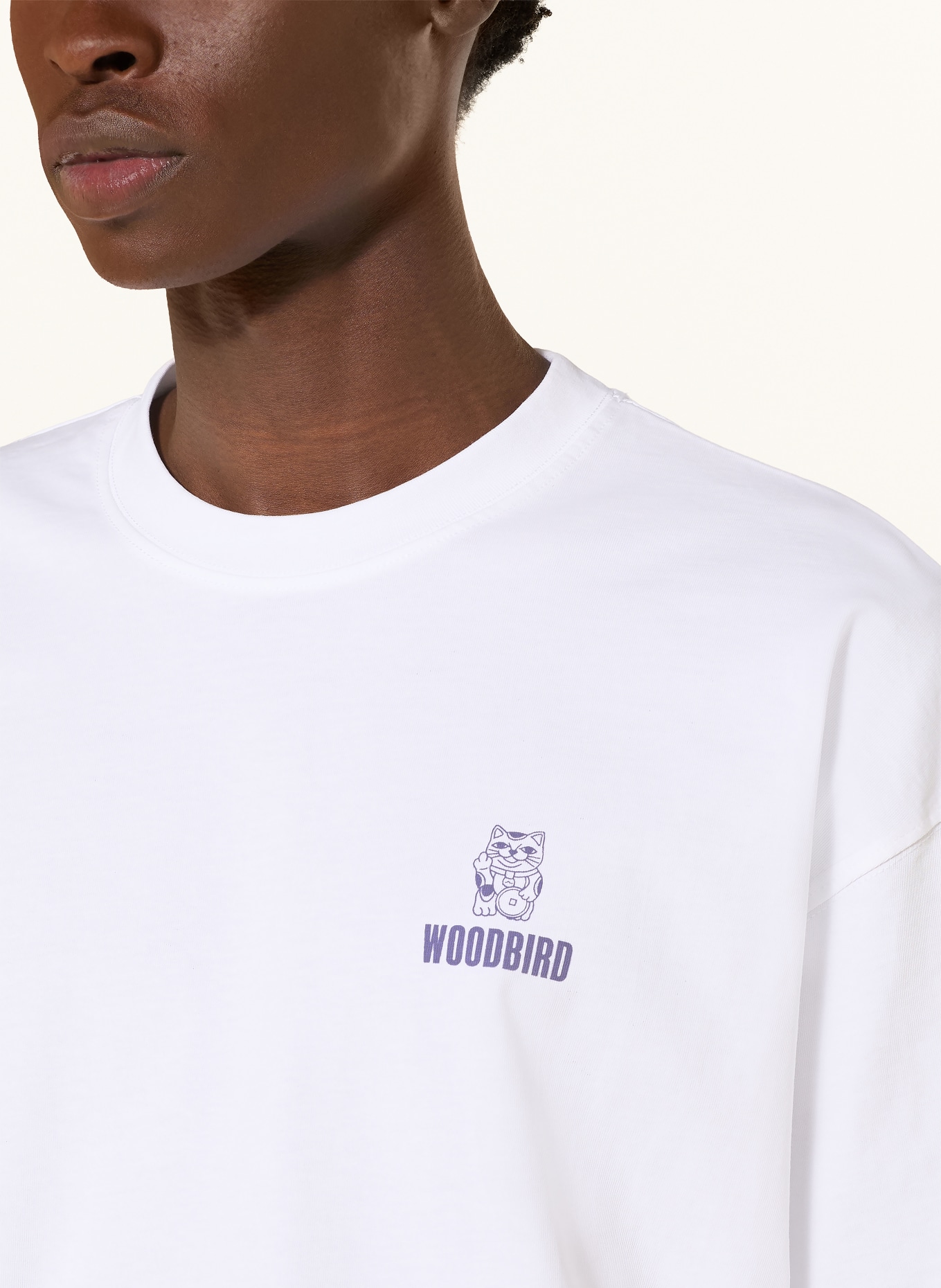 WOODBIRD T-shirt WBBEAM: WHITE / PURPLE