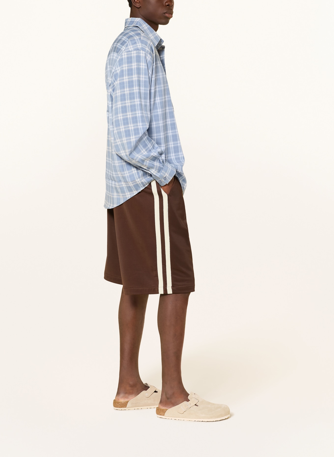 WOODBIRD Shorts WBCHANG: DARK BROWN / CREAM