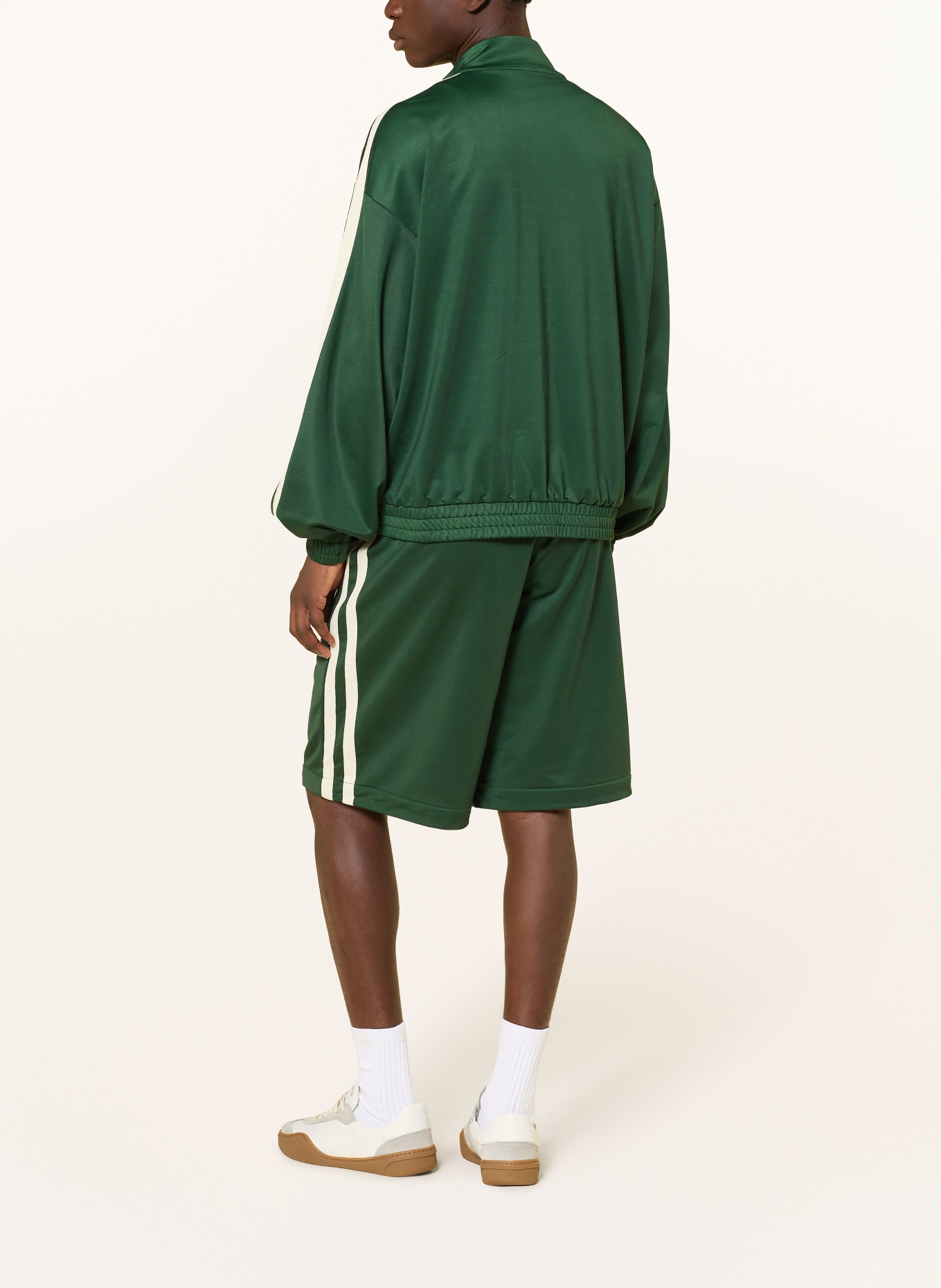WOODBIRD Shorts WBCHANG: DARK GREEN / CREAM
