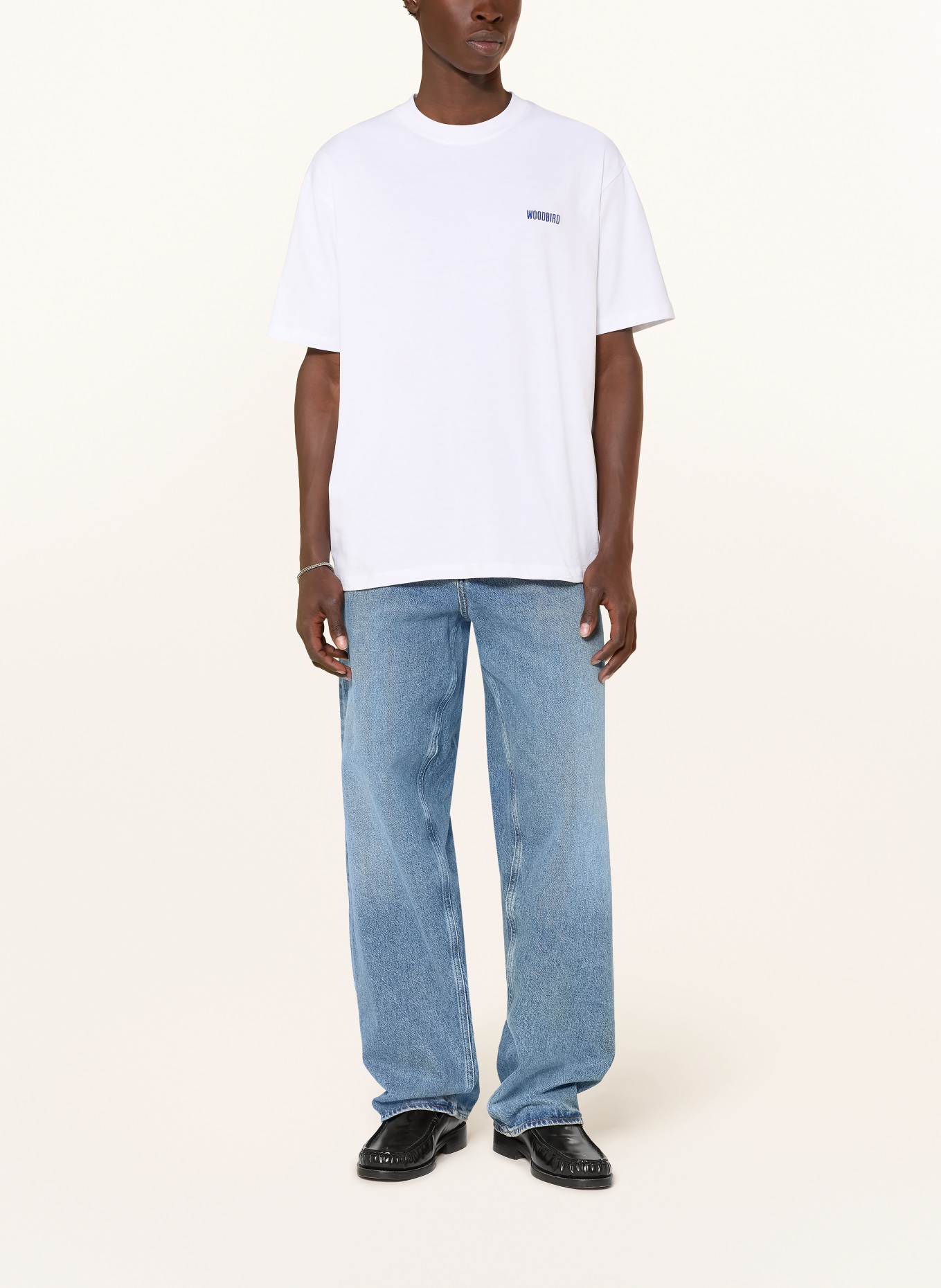 WOODBIRD T-Shirt WBBAINE OCTO: WEISS / ROT / BLAU