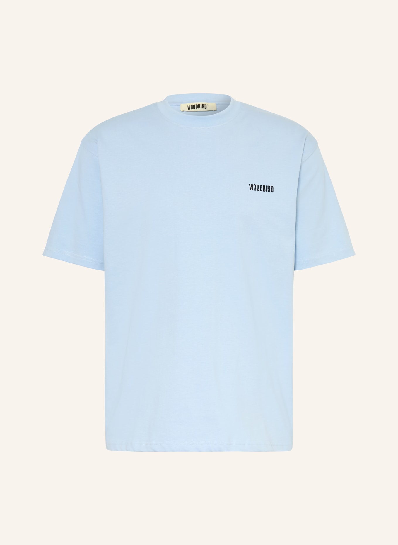 WOODBIRD T-Shirt WBBAINE OCTO: HELLBLAU / ROT / DUNKELGELB