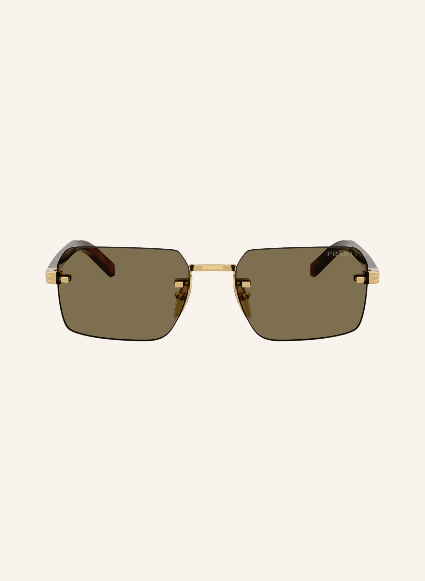 PRADA Okulary przeciwsłoneczne PR D55S: Złoty/jasnobrązowy