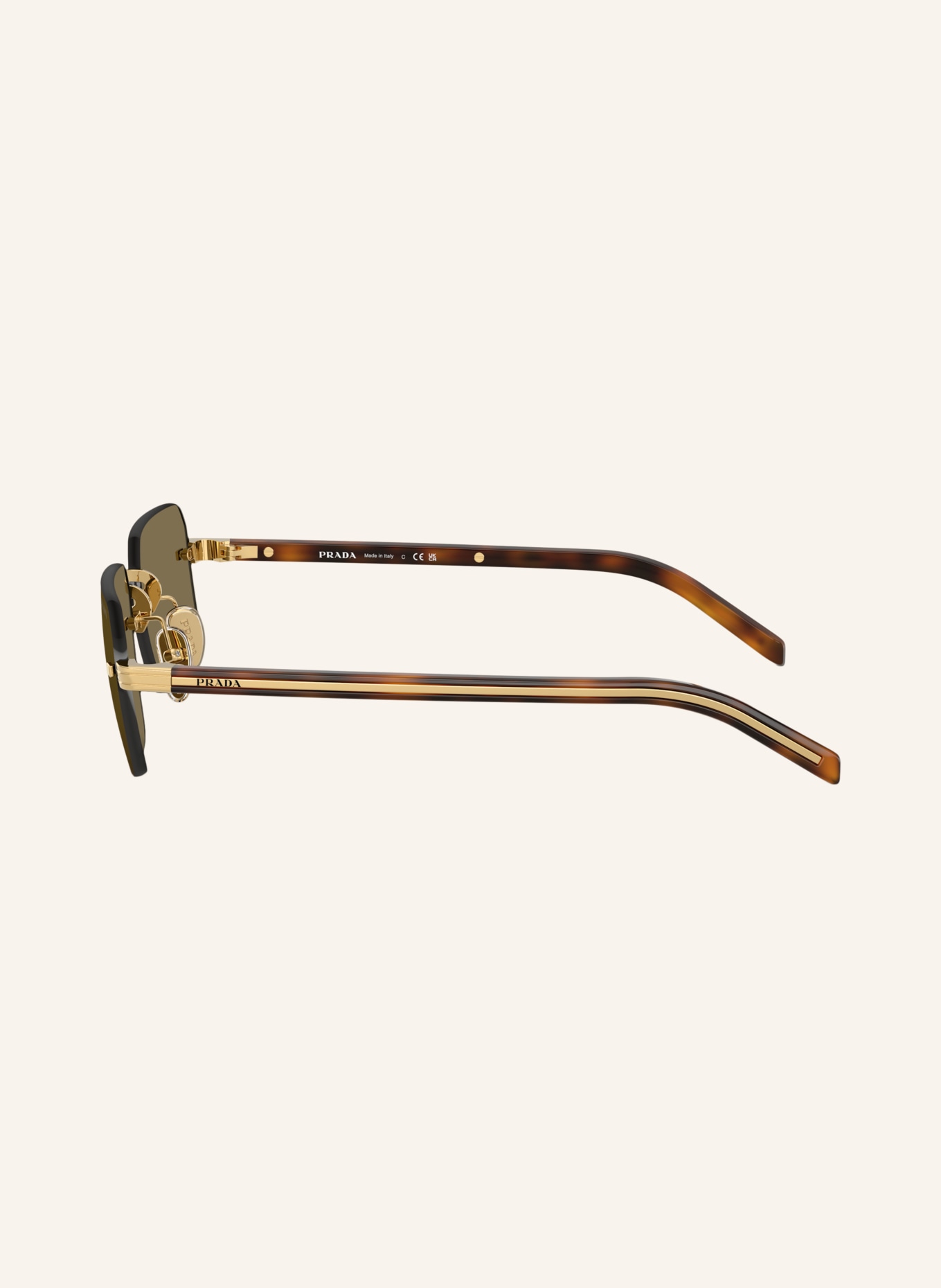 PRADA Okulary przeciwsłoneczne PR D55S: Złoty/jasnobrązowy