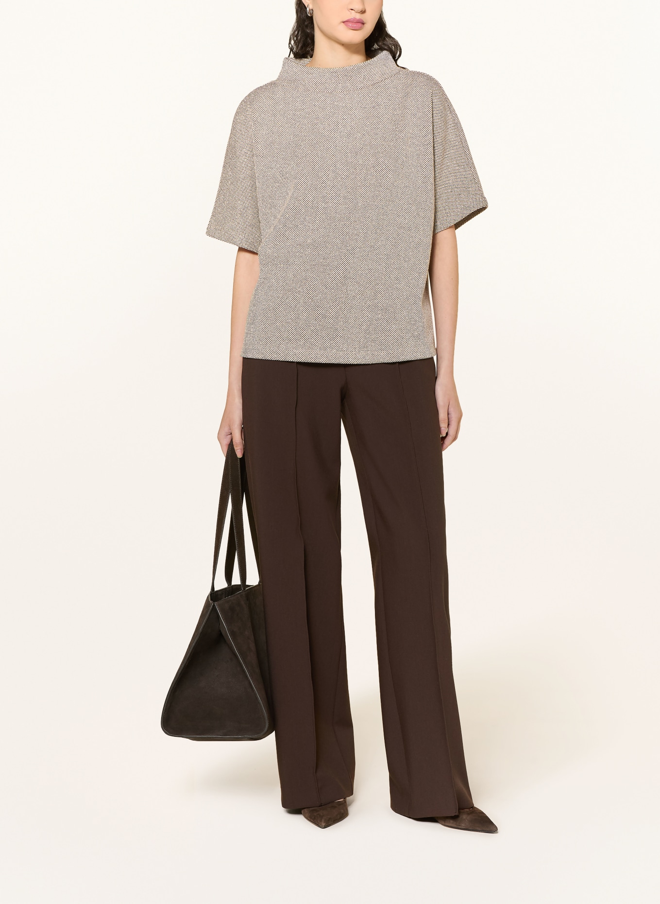 someday UJODIE Shirt blouse: BEIGE / DARK BROWN