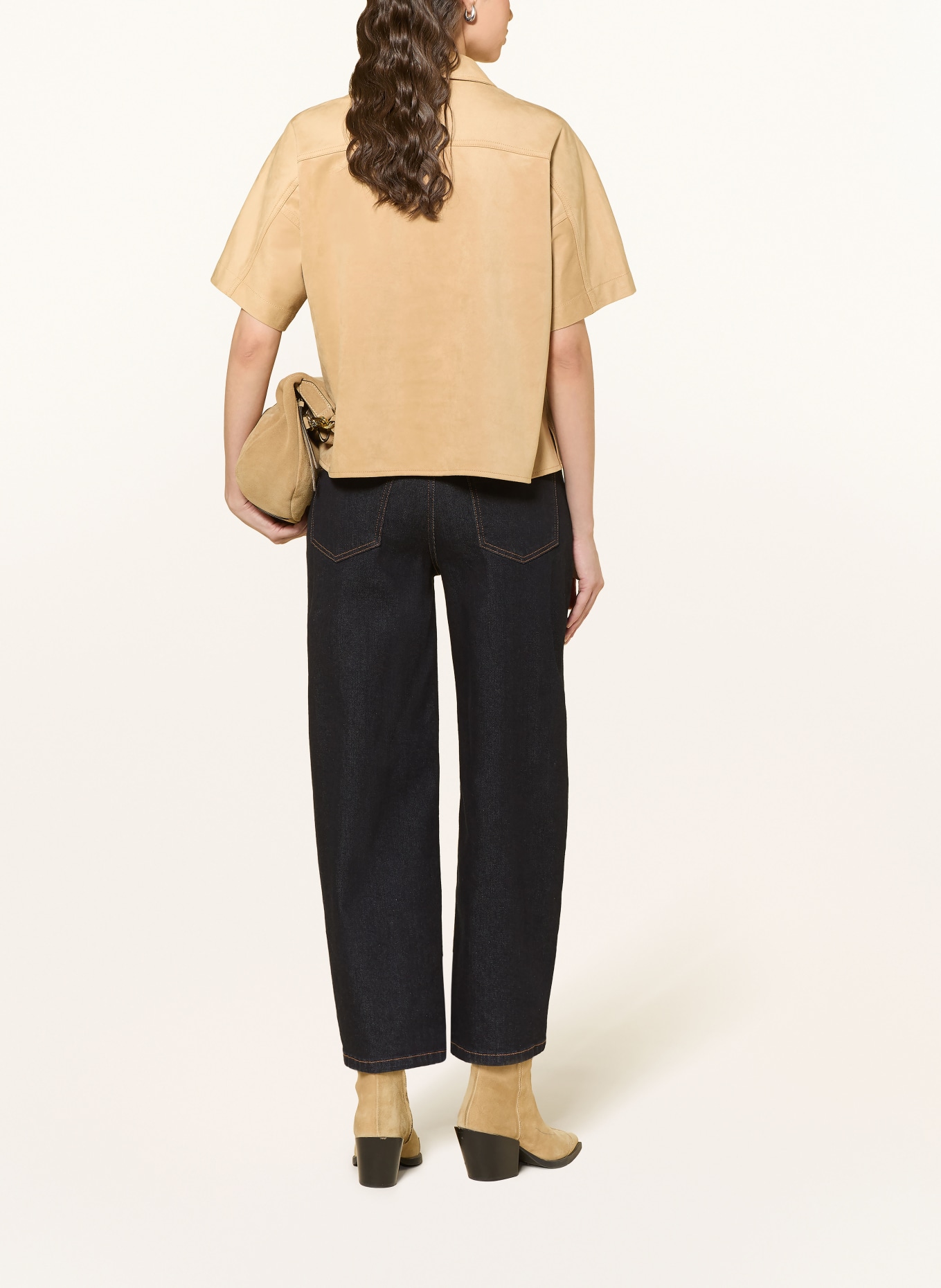 someday Blouse-chemise ZTINA aspect cuir: CHAMEAU