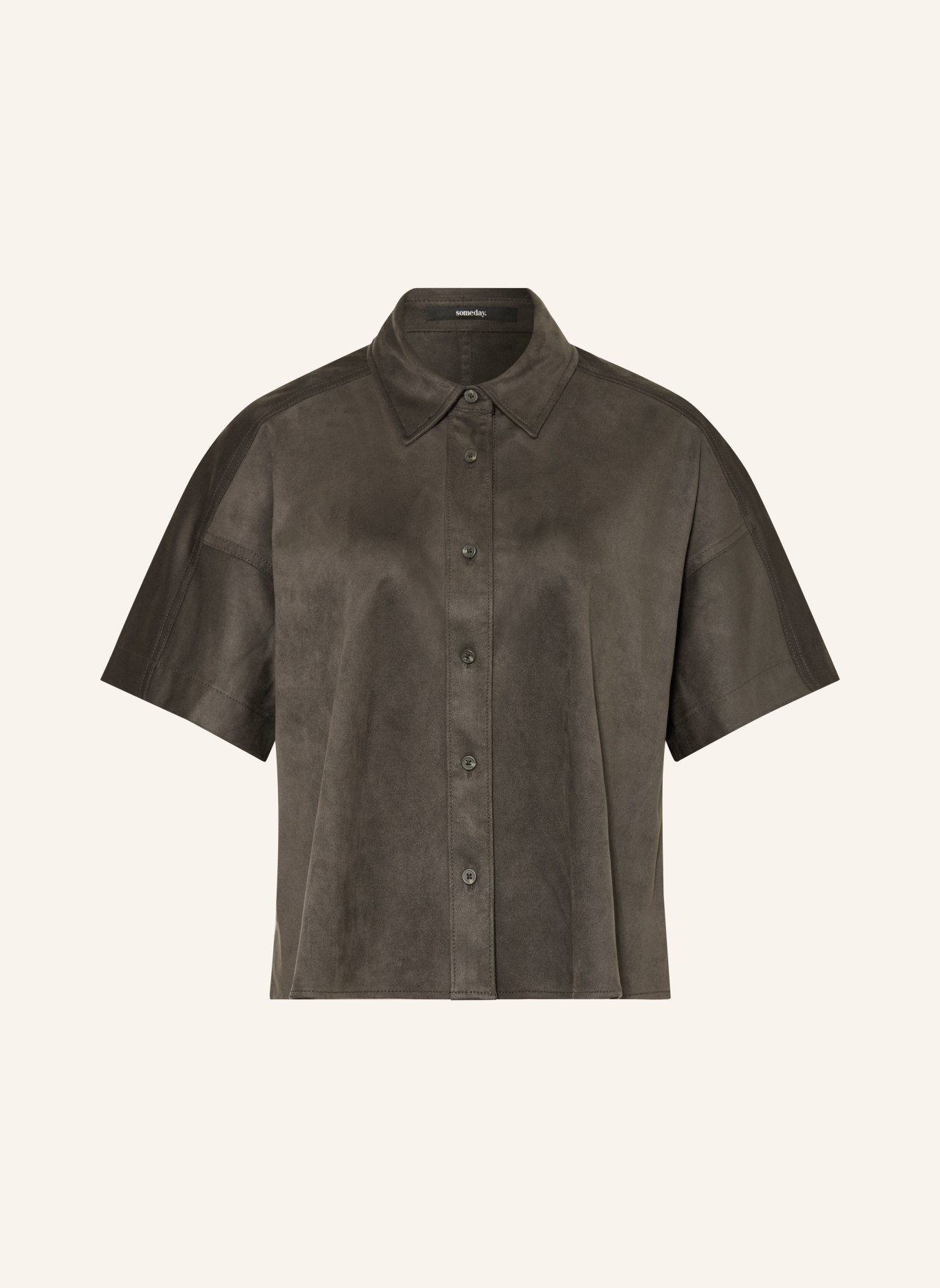 someday Blouse-chemise ZTINA aspect cuir: KAKI