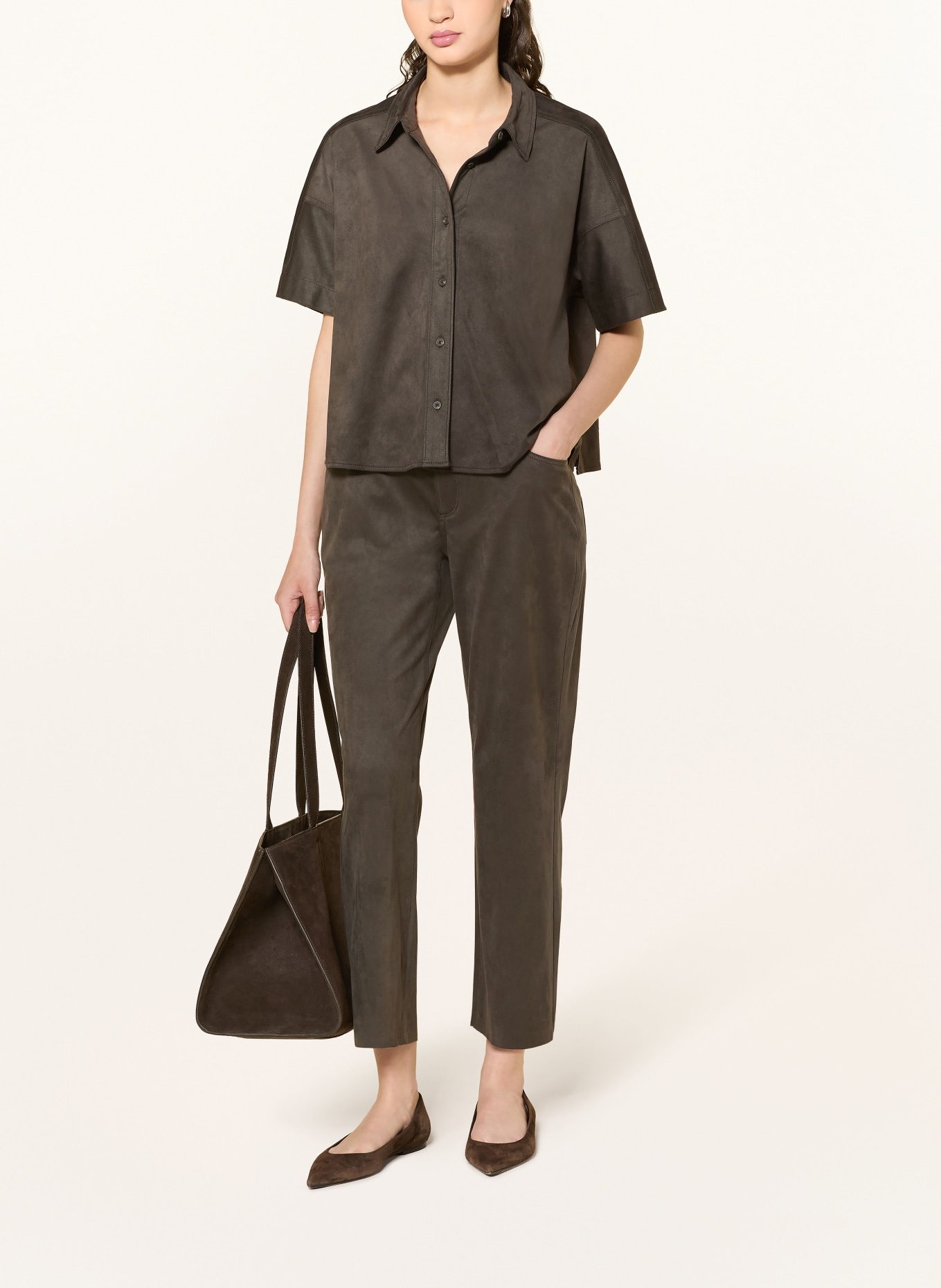 someday Blouse-chemise ZTINA aspect cuir: KAKI