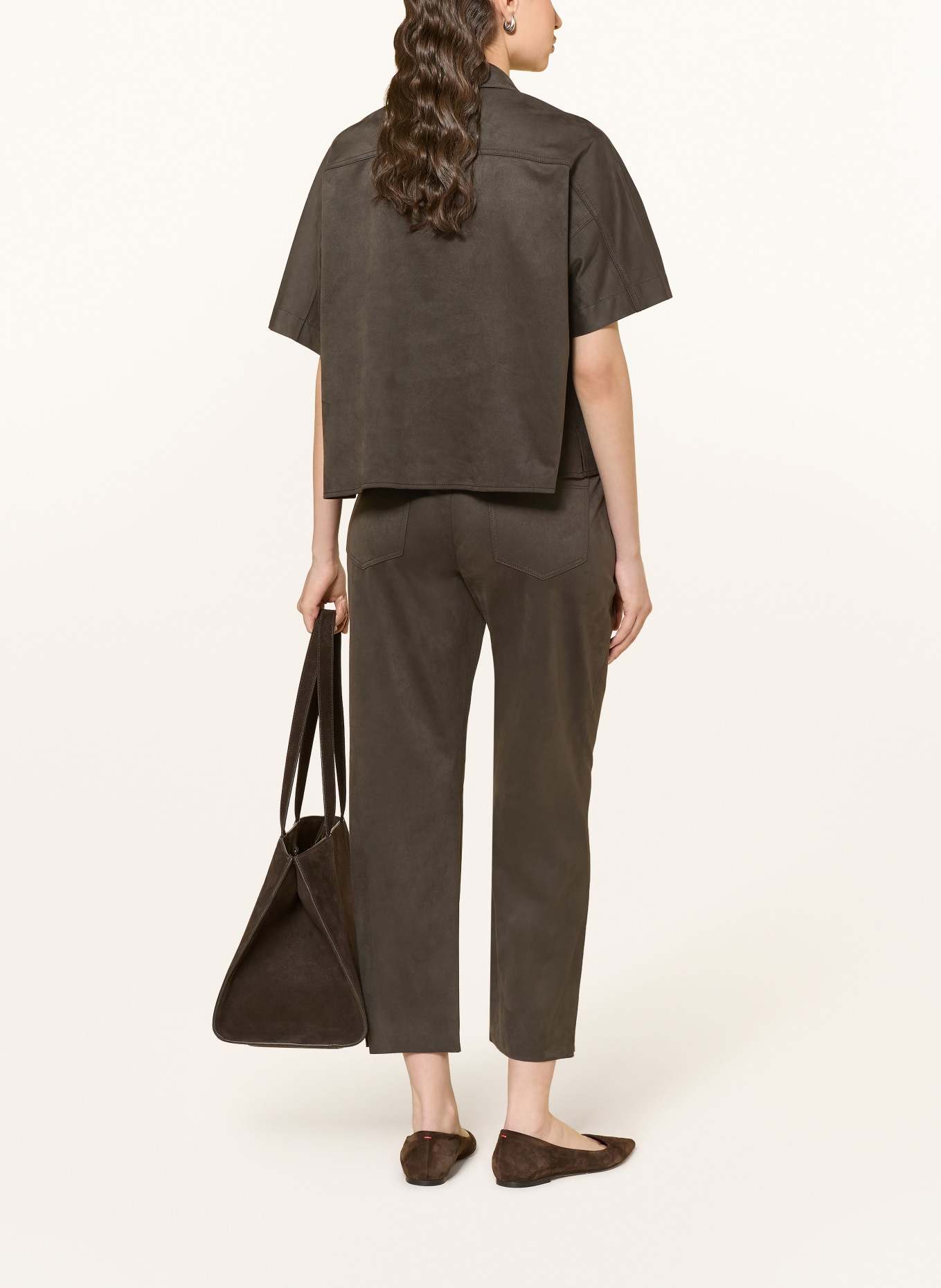 someday Blouse-chemise ZTINA aspect cuir: KAKI