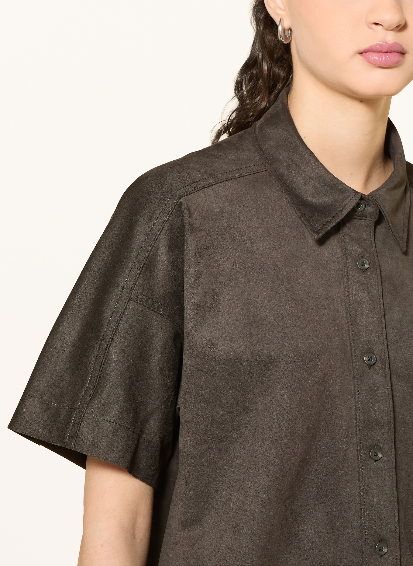 someday Blouse-chemise ZTINA aspect cuir: KAKI