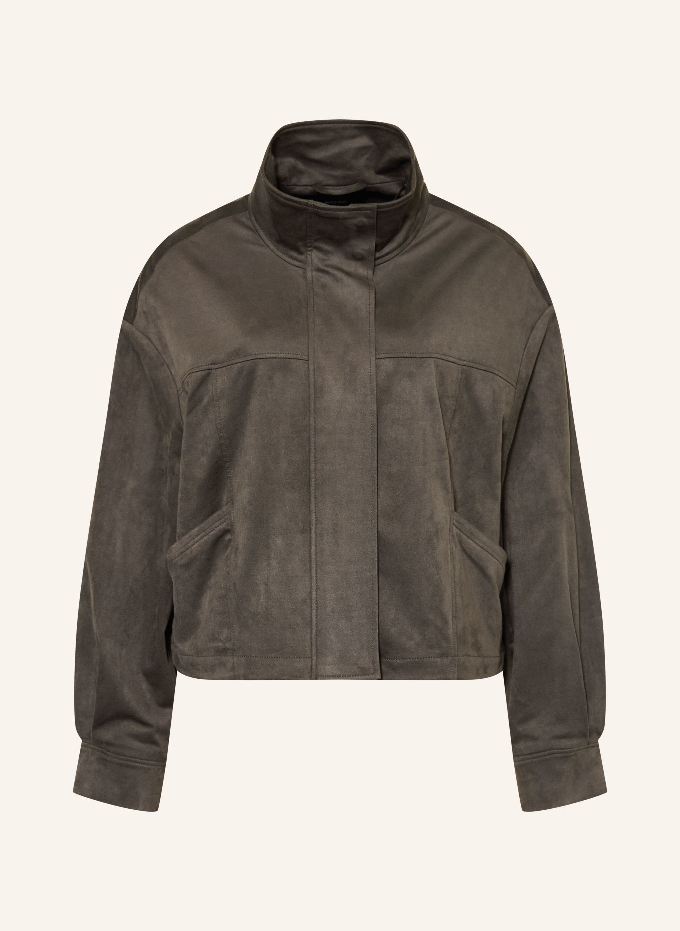 someday Kastenjacke NEILA in Lederoptik: KHAKI