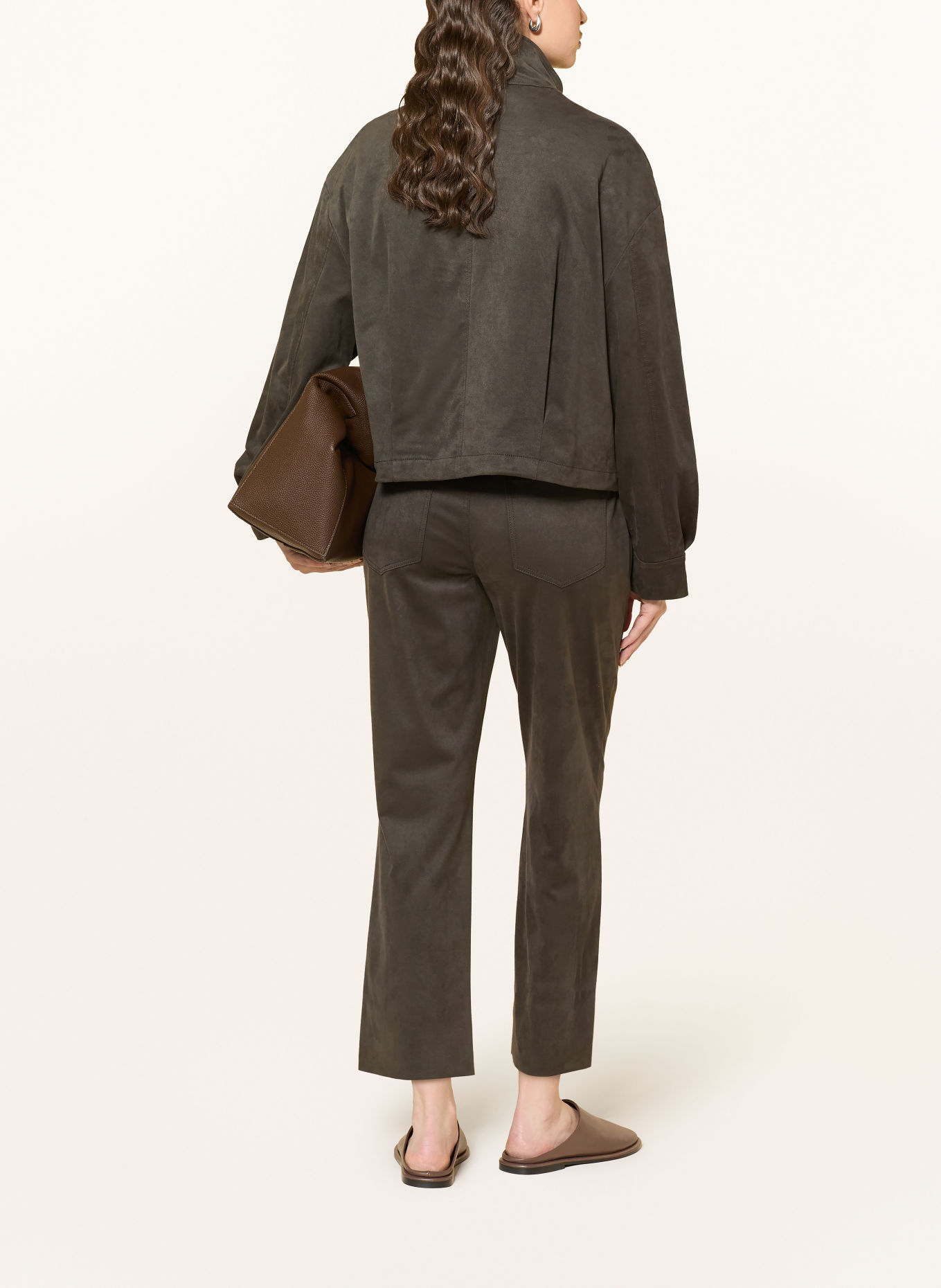 someday Kastenjacke NEILA in Lederoptik: KHAKI